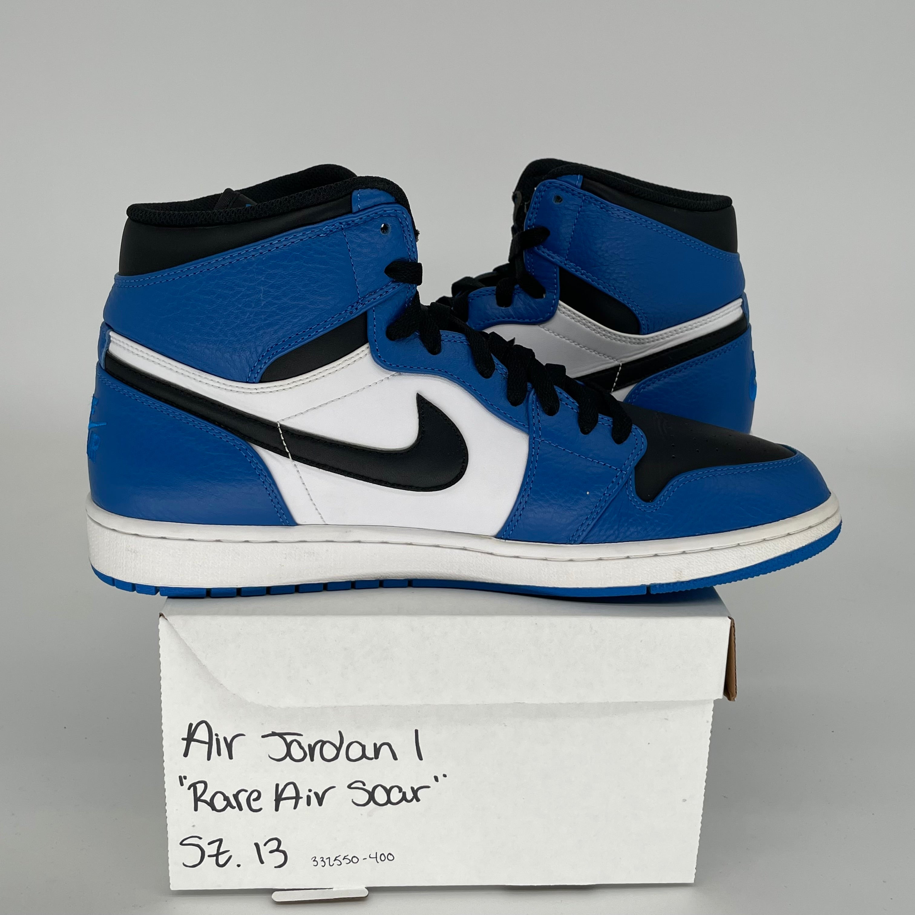 Original Air Jordan 1 Rare Air Soar Men's Basketball Shoes Size 13 (332550-400) - Retro High-Top Sneakers for Sports, Streetwear & Collectors