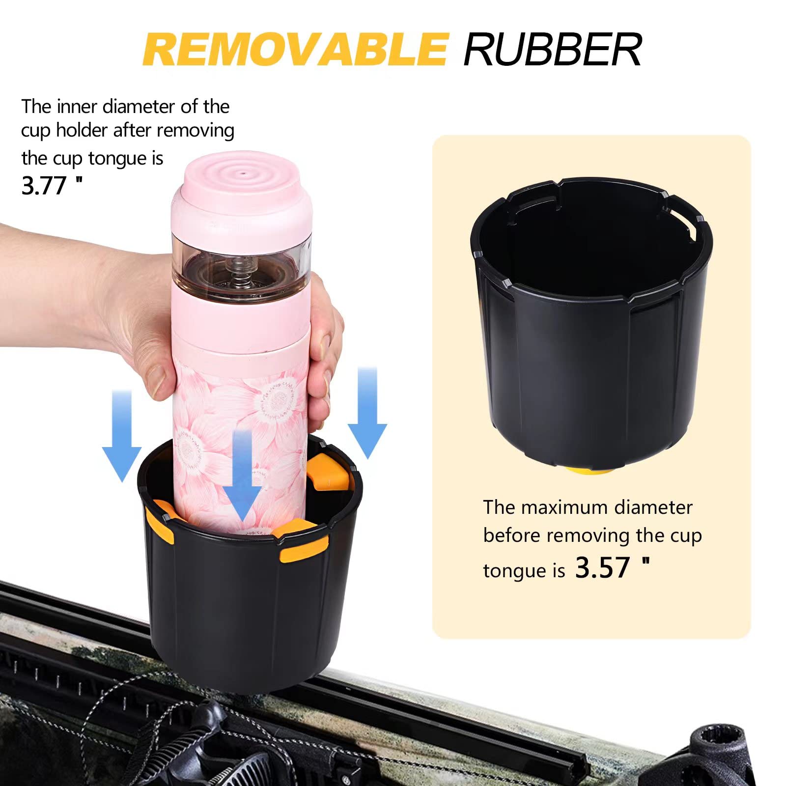 **Multi-Functional Kayak Cup Holder & Accessory Organizer – Drink, Bottle, Phone & Fishing Gear Storage – Kayak Track Mount Installation – Perfect for Fishing, Camping & Water Sports**
