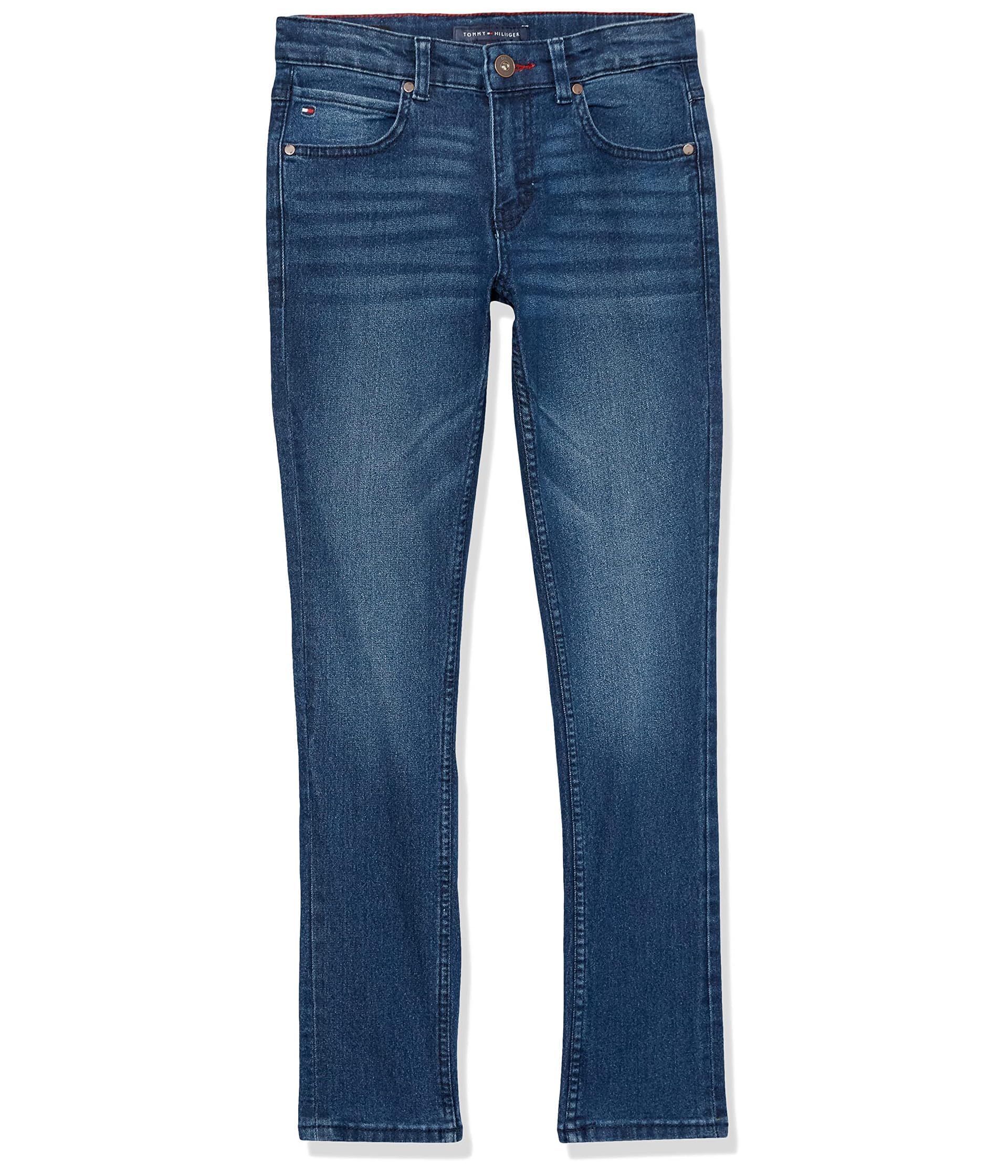 Tommy Hilfiger Girls Skinny Fit Denim Jeans for Kids - Portola Wash 18 Big Kid | Stylish & Comfortable Pants for School, Playdates & Everyday Wear