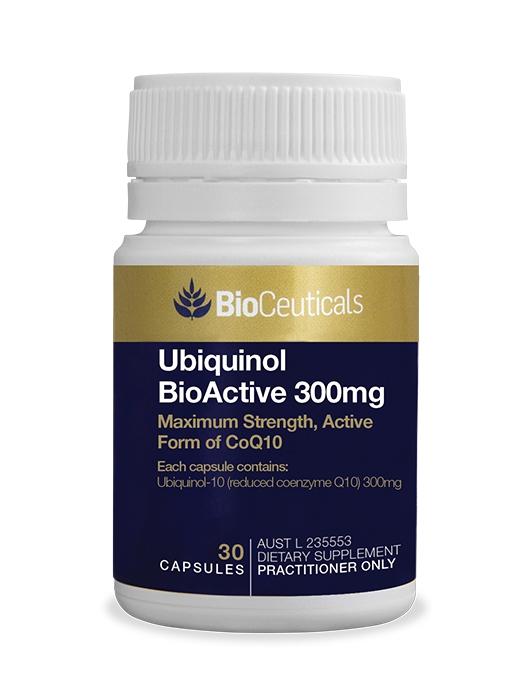 BioCeuticals Ubiquinol BioActive 300mg - Premium CoQ10 Supplement for Heart Health & Energy Support - Supports Cardiovascular Function & Cellular Energy Production - Ideal for Adults Seeking Antioxidant Protection & Vitality Boost