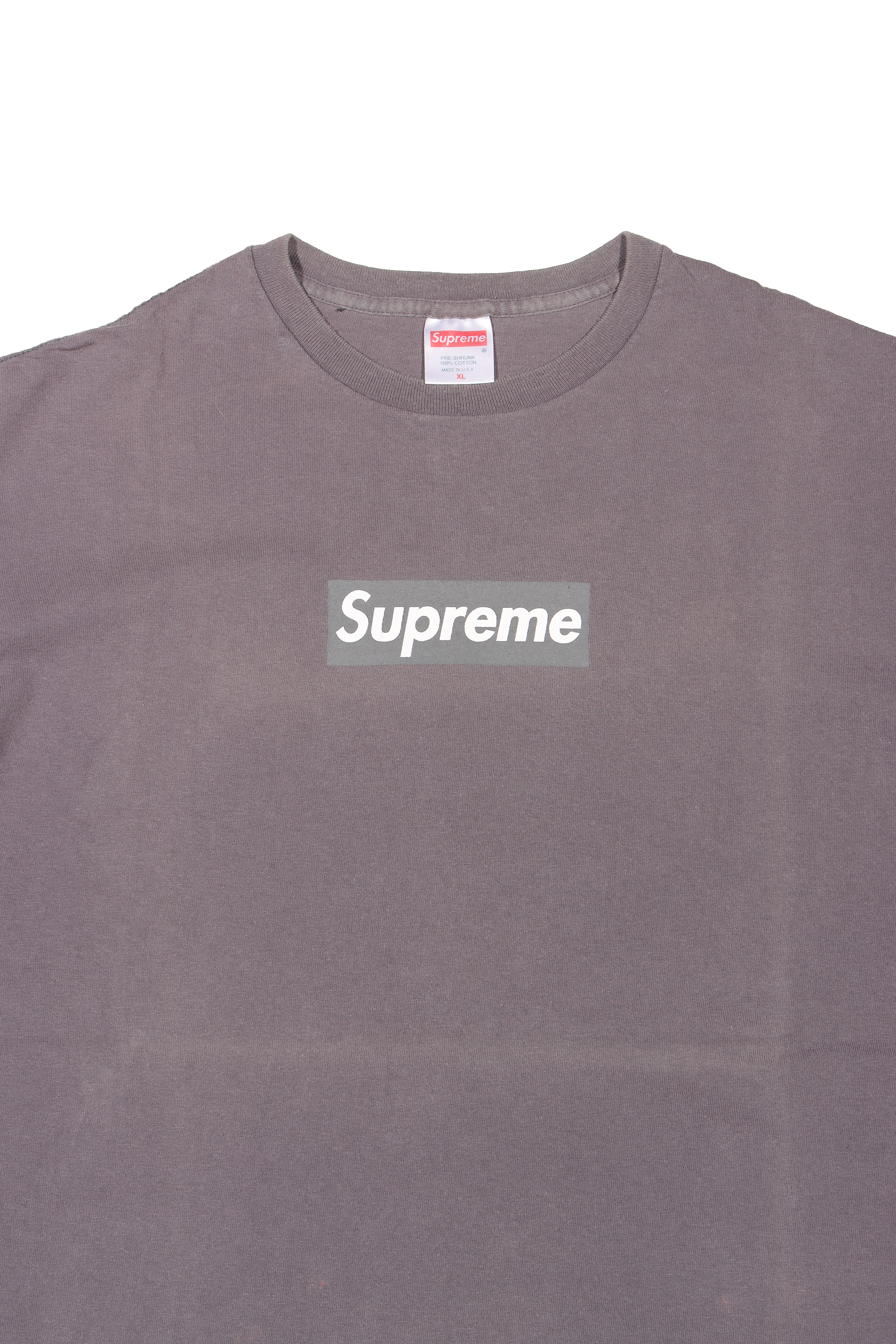 Vintage 1990s Grey Box Logo T-Shirt - Retro Streetwear Tee for Men & Women | Perfect for Casual Wear, Urban Fashion & 90s Nostalgia Style