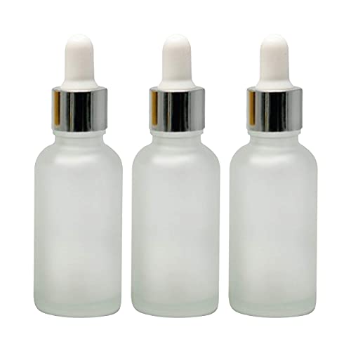 Frosted Glass Silver Platting Dropper Pc 3