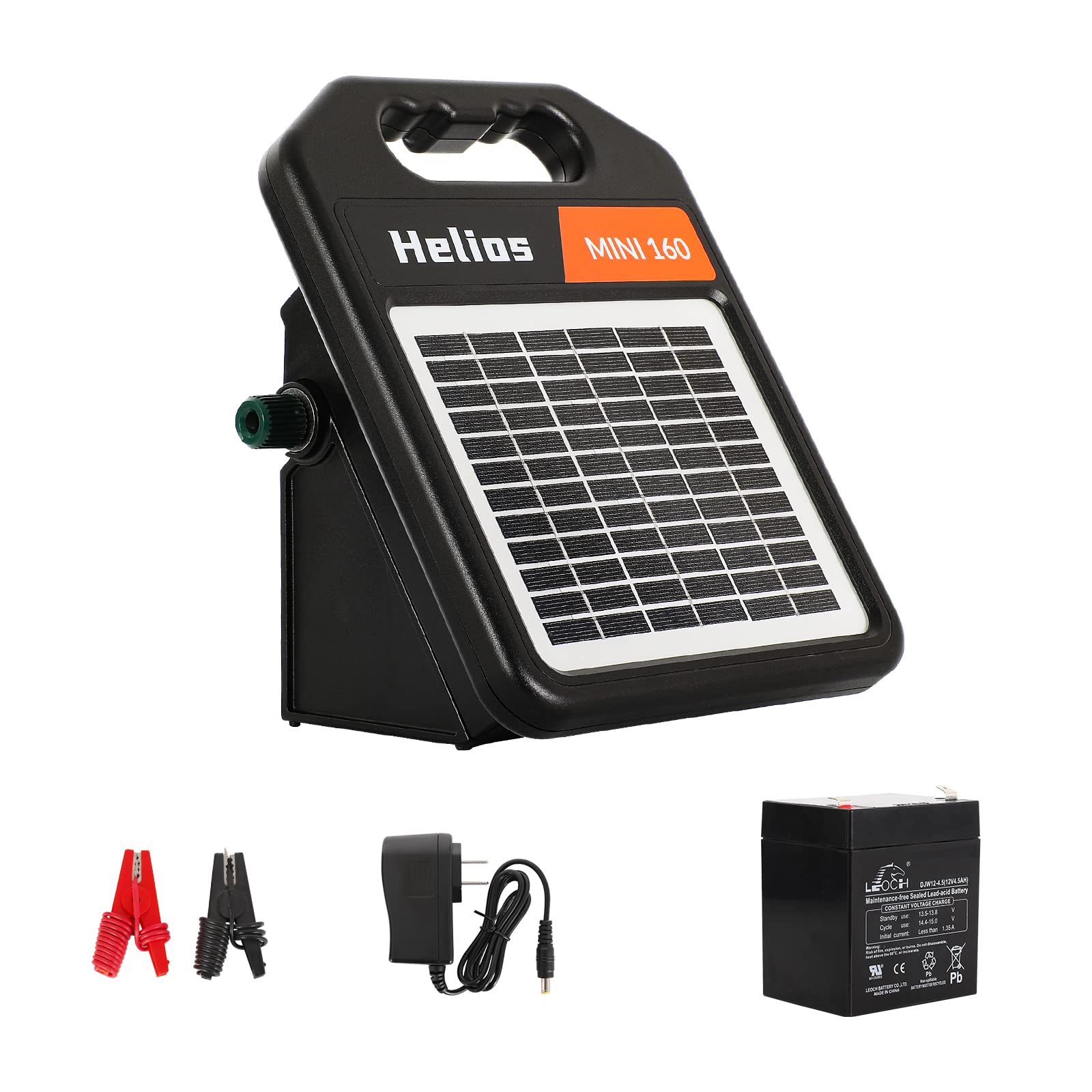 10 Miles Solar Electric Fence Charger - 0.11 Joule Portable Solar Powered Fence Energizer with Day/Night Mode for Cattle, Horses, Sheep & Livestock - Ideal for Farm, Ranch & Pasture Protection
