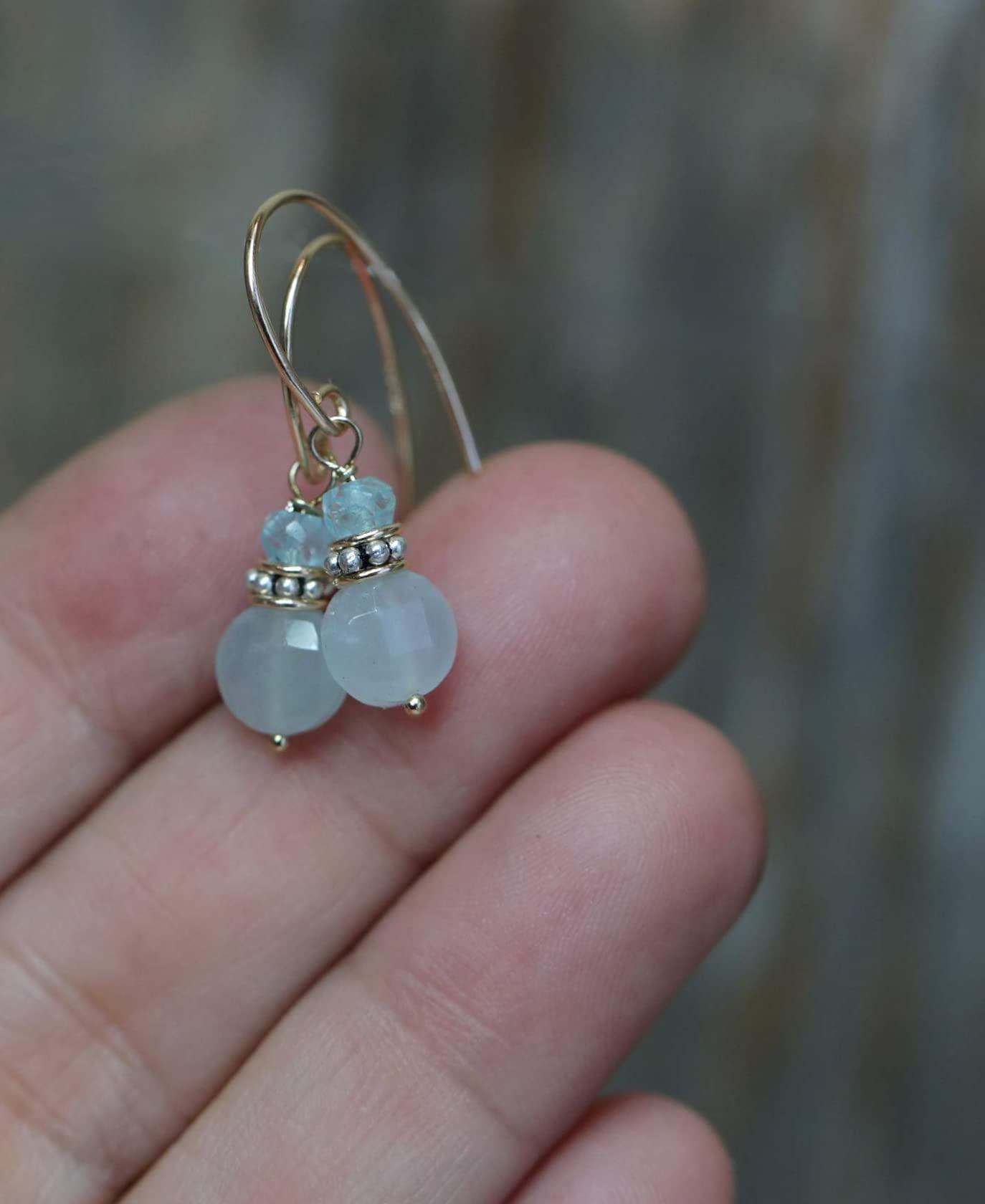 Aquamarine Drop Earrings for Women - Sterling Silver & Gold March Birthstone Jewelry - Elegant Dangle Earrings for Birthday, Anniversary & Christmas Gifts - Perfect for Weddings, Parties & Special Occasions