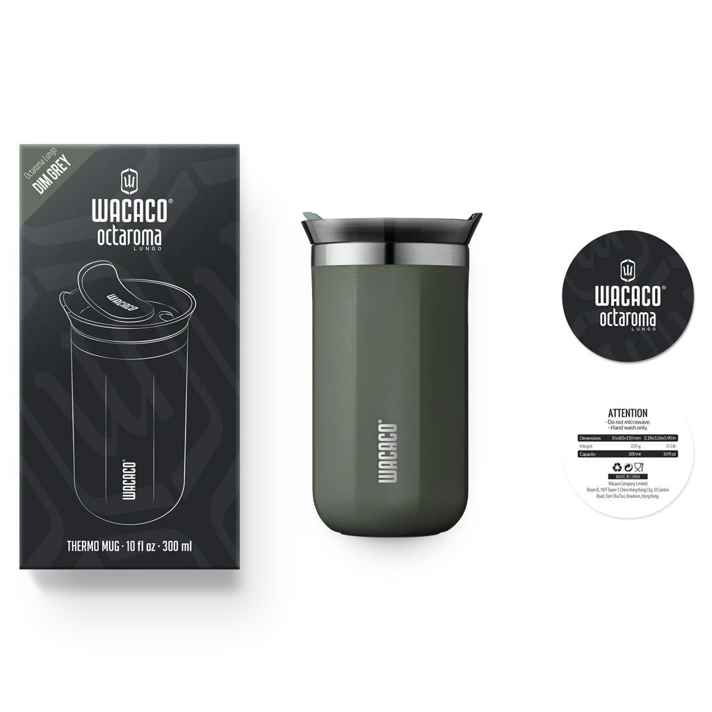 Wacaco 300ml Octaroma Lungo Reusable Coffee Cup - Portable Travel Mug for Espresso & Lungo, Perfect for Office, Camping & Commuting