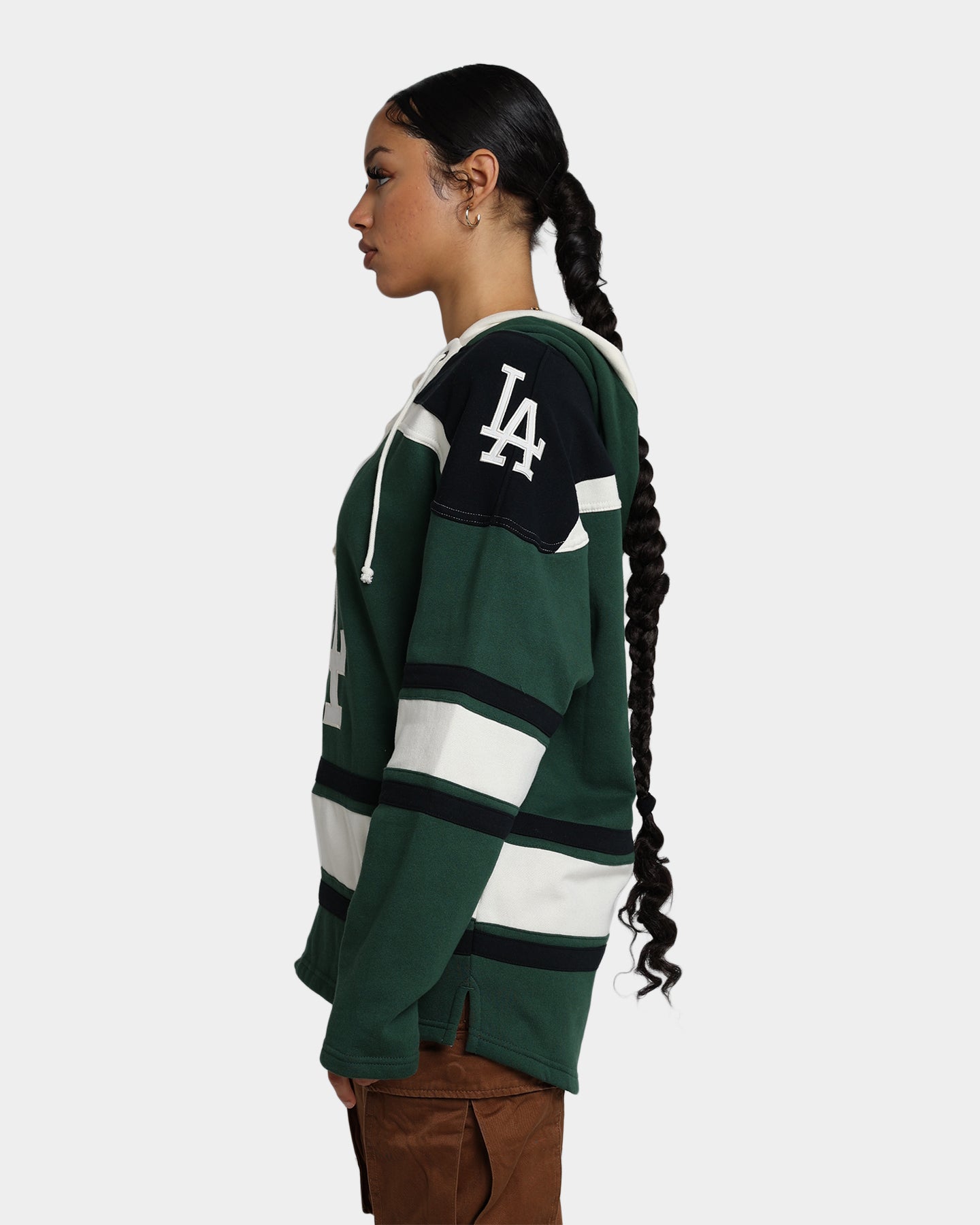 47 Brand Los Angeles Dodgers Superior Lacer Hoodie - Dark Green Baseball Pullover for Men & Women - Perfect for Game Day, Casual Wear & Outdoor Activities