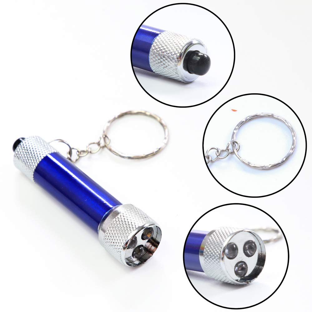 PROLOSO Mini LED Flashlight Keychains - 20 Pack Bulk Keyring Torch Lights for Kids, Camping, Emergencies & Party Favors | Bright Portable Flashlights for Hiking, Nighttime Safety & Outdoor Adventures