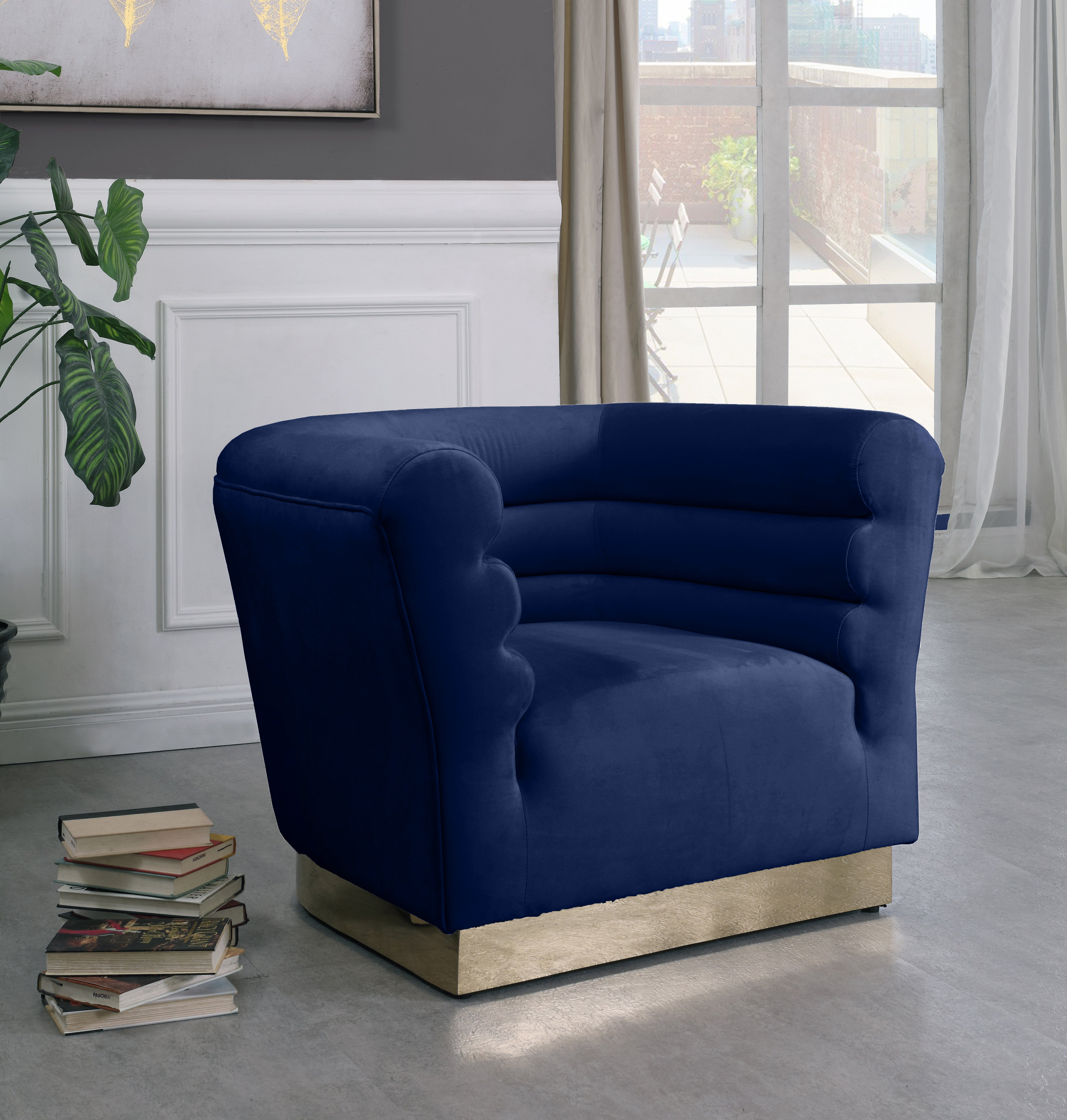 Bellini Velvet Chair - Modern Accent Armchair for Living Room, Bedroom & Office - Plush Upholstered Lounge Chair with Sturdy Metal Legs - Perfect for Home Decor, Reading Nook or Cozy Corner