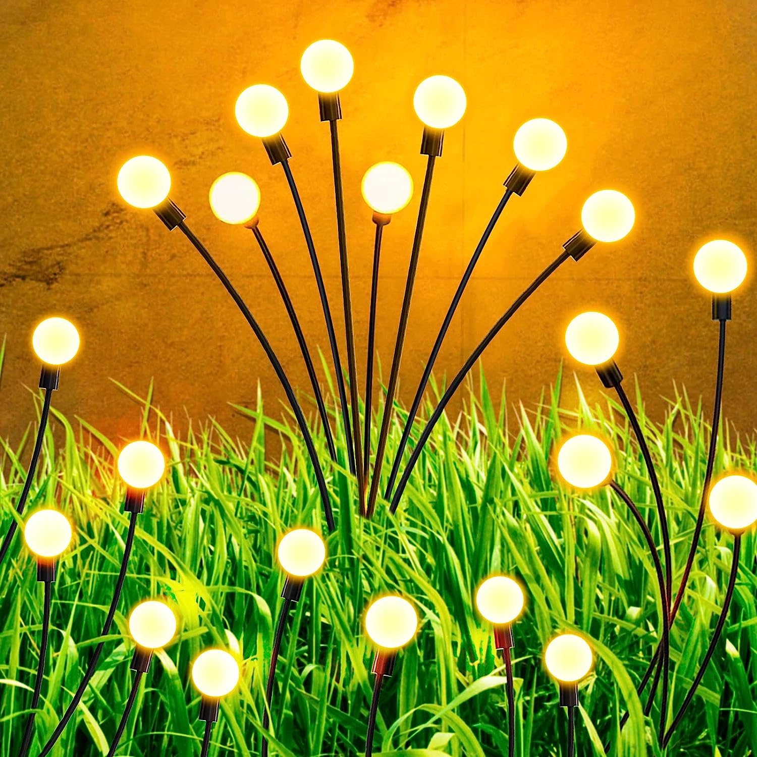 8 Pack Solar Firefly Lights Outdoor - Remote Control, 8 Flashing Modes, 20H Working Time - Waterproof Garden Lights for Pathway, Yard, Patio Decor - Perfect for Parties, Weddings & Landscape Lighting