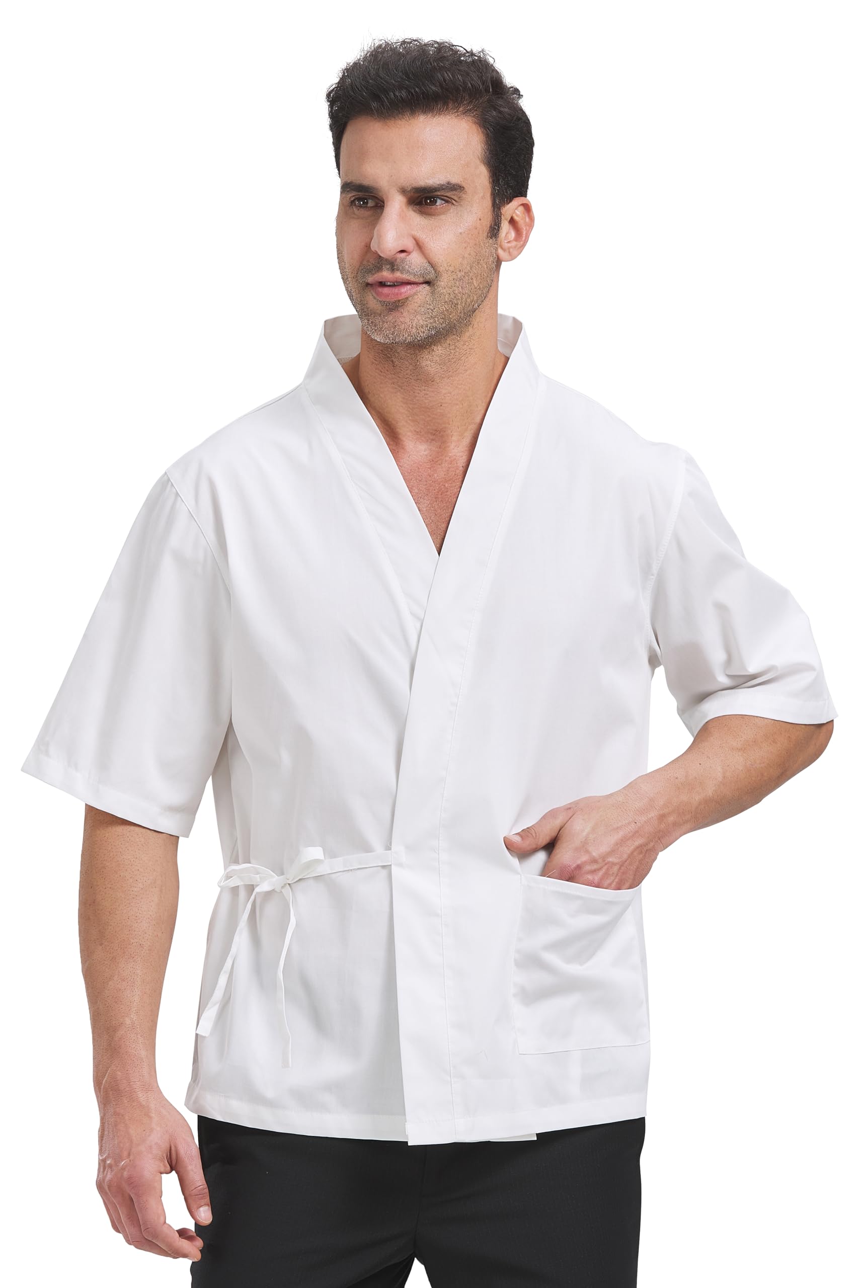 Nanxson Professional Chef Coat - Short Sleeve Kitchen Jacket for Men | Breathable Cooking Uniform, Restaurant Workwear (CFM0074) | Perfect for Chefs, Cooks & Culinary Professionals