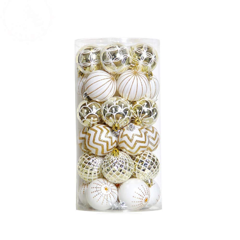 30Pcs Christmas Hanging Balls Baubles - Shatterproof Xmas Tree Ornaments for Holiday Party Decorations, Christmas & New Year Decor - Perfect for Home, Office, and Outdoor Decorating