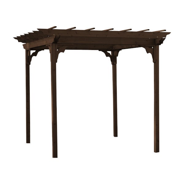 Outdoor Cedar Pergola Swing Bed Stand - Heavy Duty Wooden Canopy Swing for Patio, Garden, Backyard - Perfect for Relaxing, Lounging & Outdoor Decor