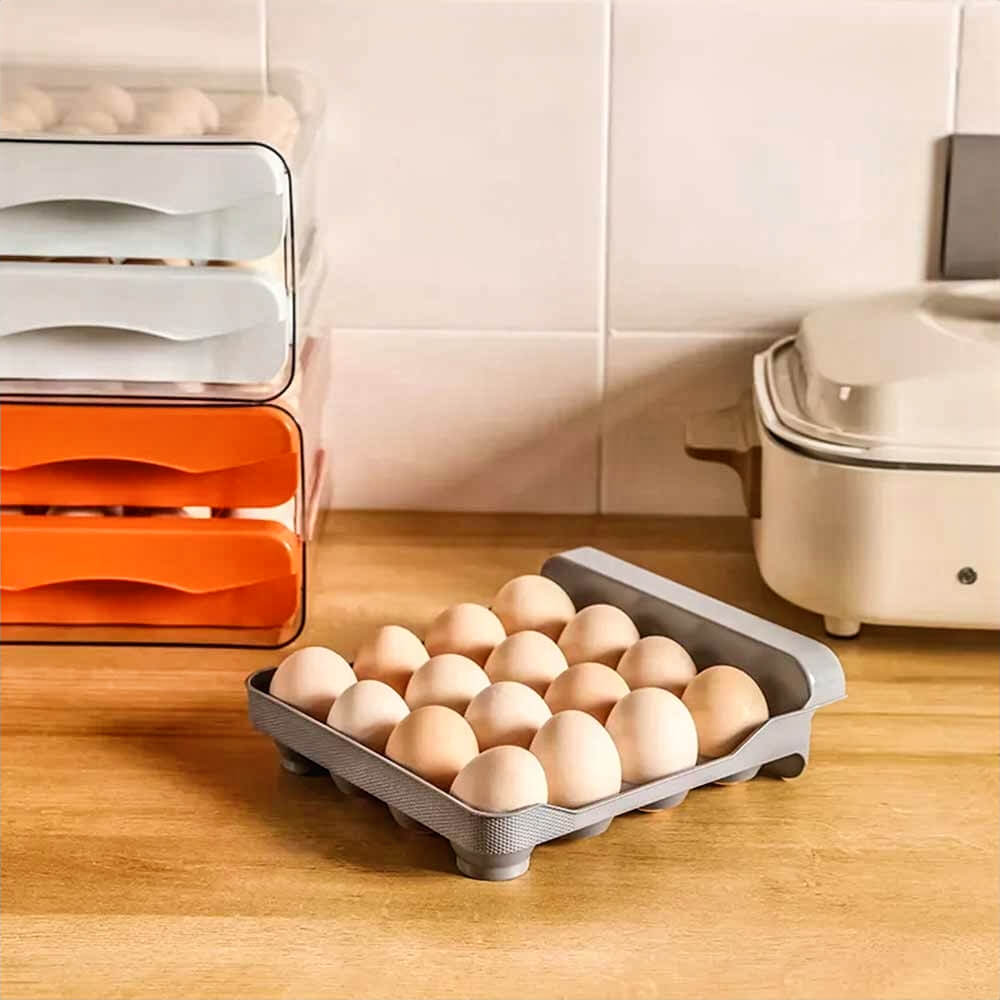 UltraMax Egg Storage Container - 12 Egg Capacity, BPA-Free Plastic, Space-Saving Fridge Organizer for Fresh Eggs - Perfect for Kitchen, Refrigerator, and Farm Use