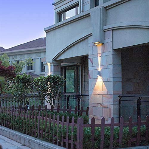 Stainless Steel LED Wall Light - 8W Waterproof Indoor/Outdoor Wall Mounted Lamp for House, Villa, Bar & Restaurant - Warm White Reading Light for Patio, Garden & Bedroom