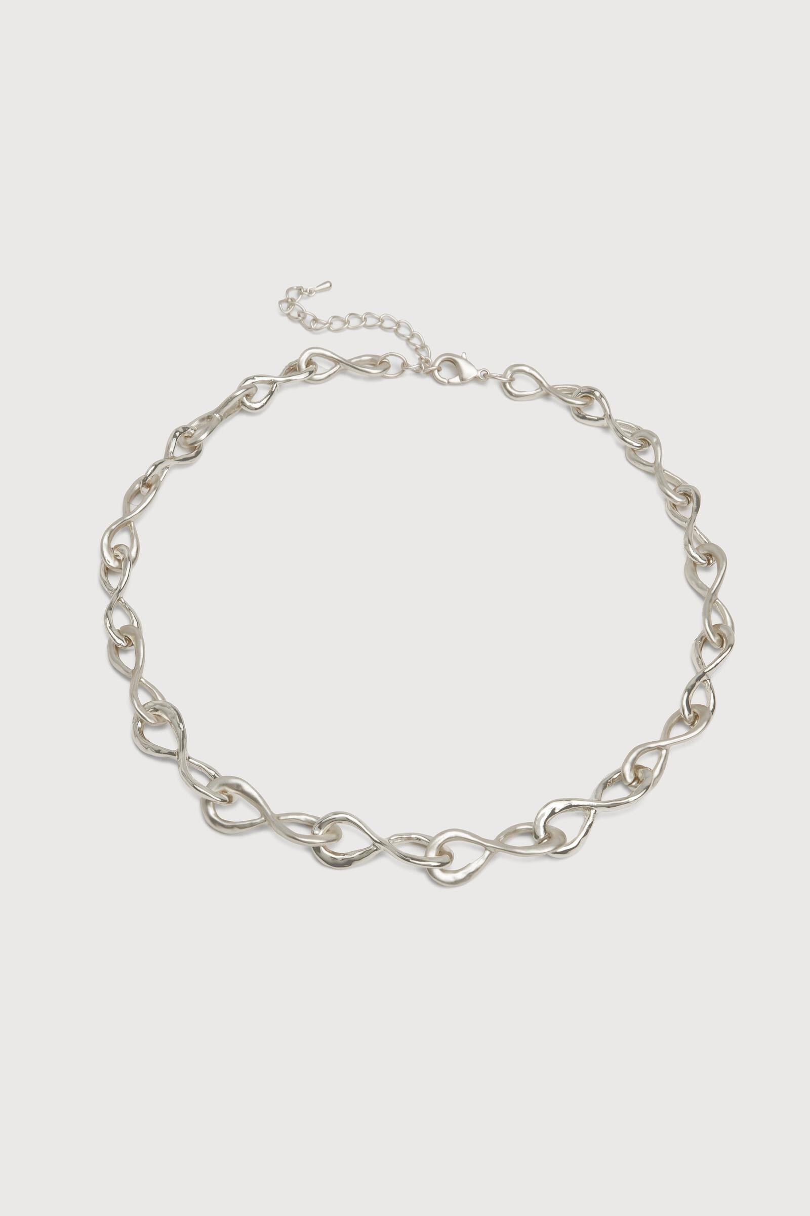 Infinity Link Collar Necklace for Women - Elegant Gold Plated Chain Choker - Perfect for Date Night, Wedding & Special Occasions