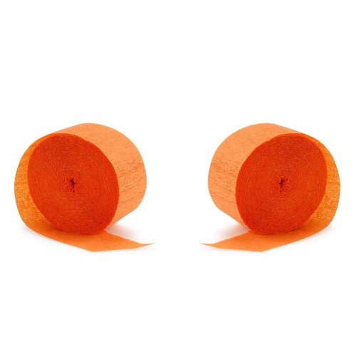 81 Feet Orange Crepe Streamers (2-Pack) - Unique Party Decorations for Birthdays, Weddings & Celebrations