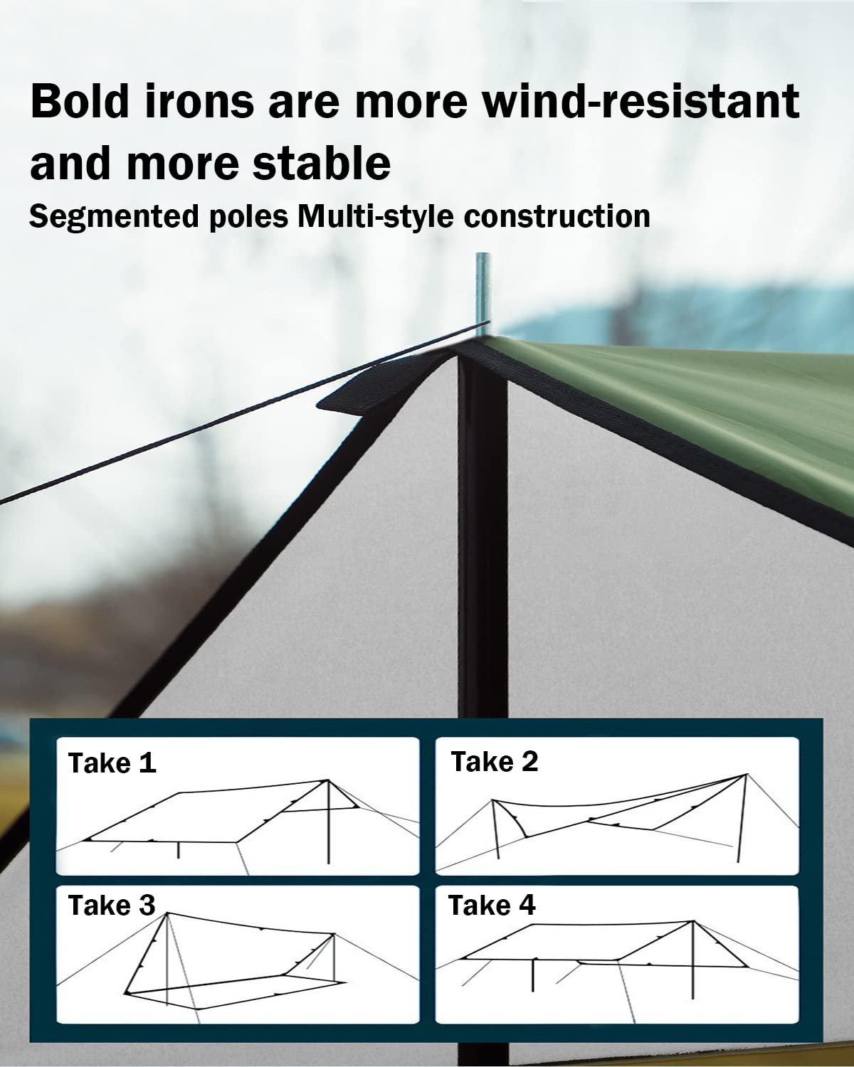 Premium Lightweight Waterproof Ripstop Nylon Tent Tarp - UV Protection Camping Shelter for Outdoor Travel & Backpacking (Sky Blue, X-Large) | Perfect for Camping, Hiking, Beach Trips & Emergency Shelter