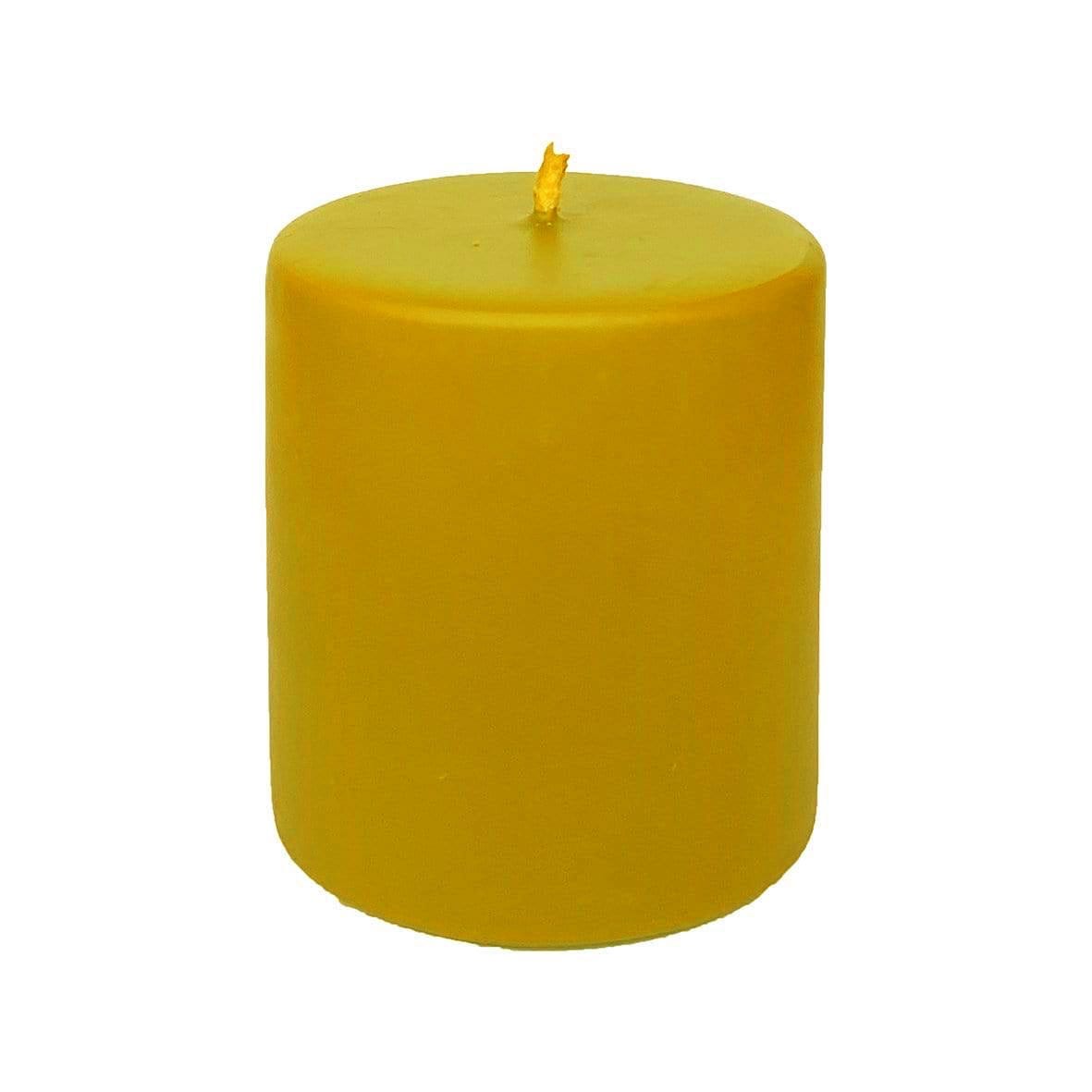 Premium Yellow Pillar Candles - Long-Lasting Scented Candles for Home Decor, Weddings, Romantic Dinners & Relaxation (Set of 3)