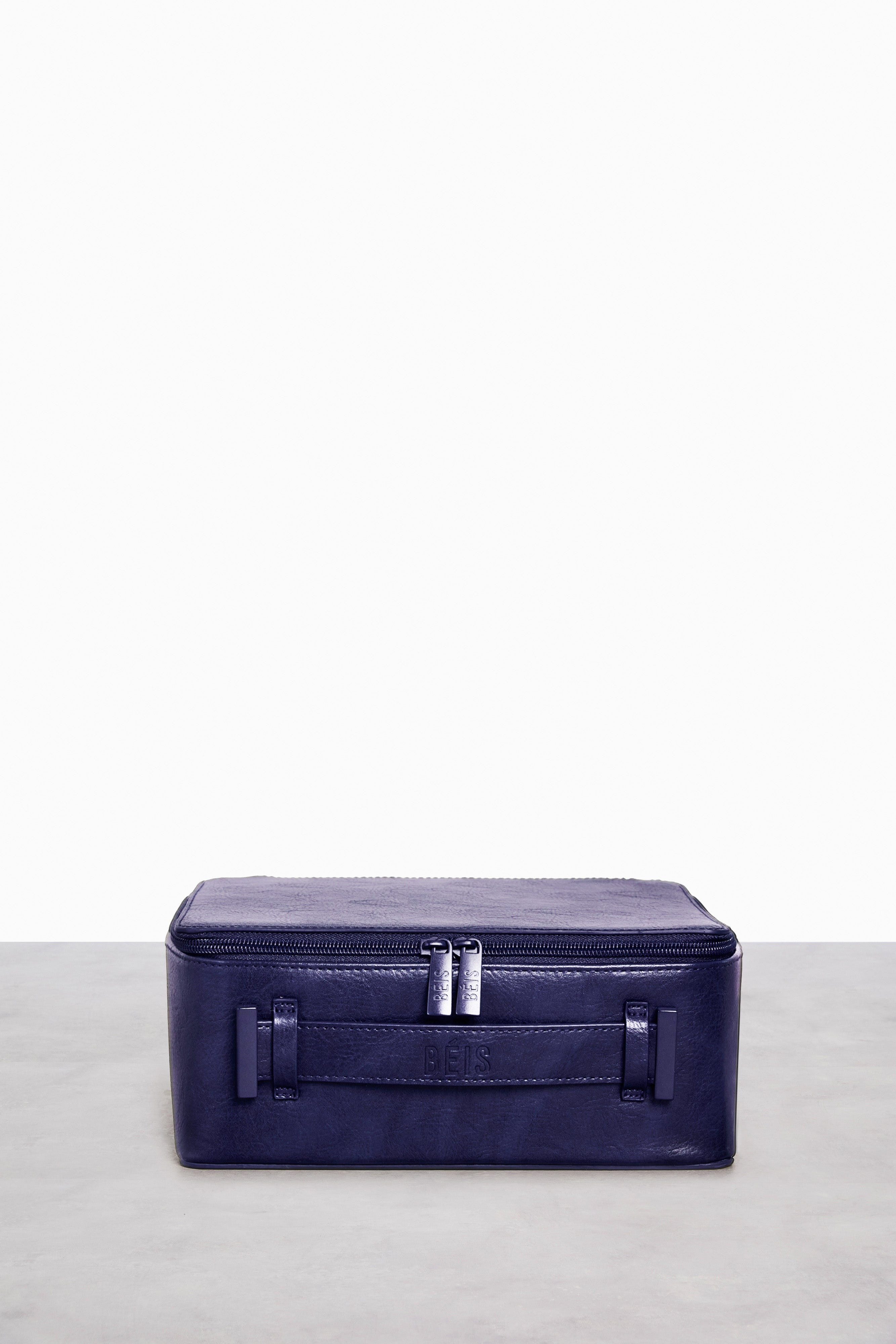 Premium Navy Blue Cosmetic Makeup Travel Organizer Case - Perfect for Travel, Home Storage & On-the-Go Beauty Essentials