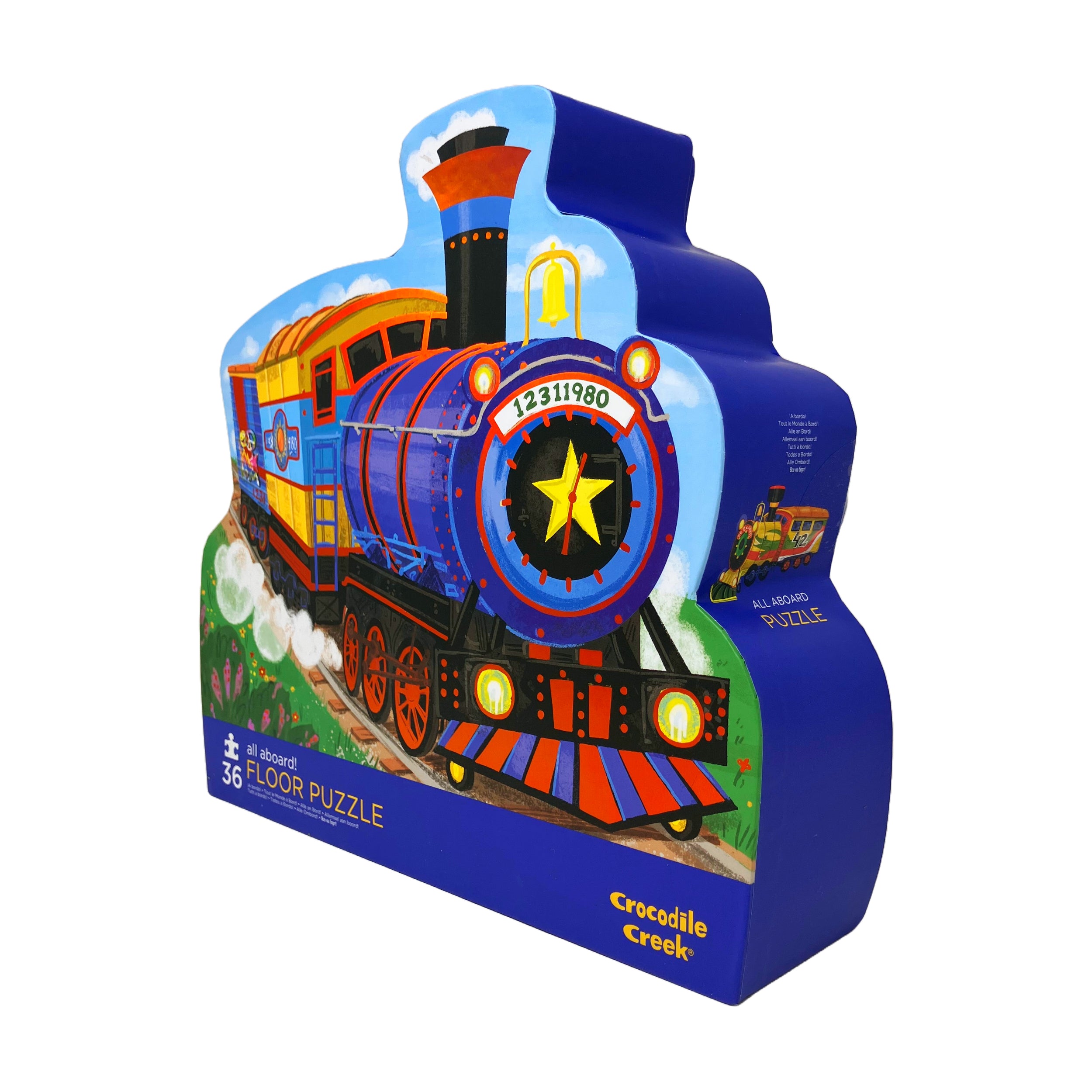 All Aboard! 36-Piece Vibrant Train Floor Puzzle for Kids - Fun Educational Toy for Toddlers & Preschoolers | Perfect for Playrooms, Classrooms & Birthday Gifts