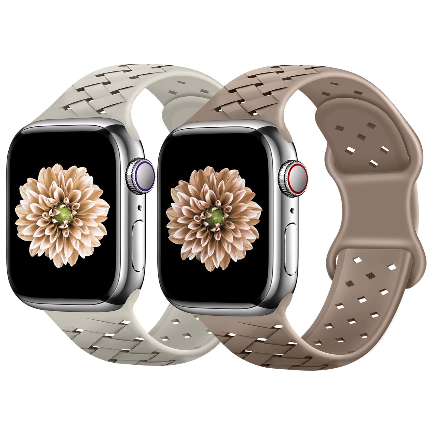 Soft Silicone Watch Bands for Apple Watch - Compatible with 38mm/40mm/41mm/42mm/44mm/45mm/49mm Models, iWatch Ultra/SE/Series 8/7/6/5/4/3/2/1 - Waterproof Sport Straps for Women & Men - Perfect for Gym, Running, Swimming & Everyday Wear