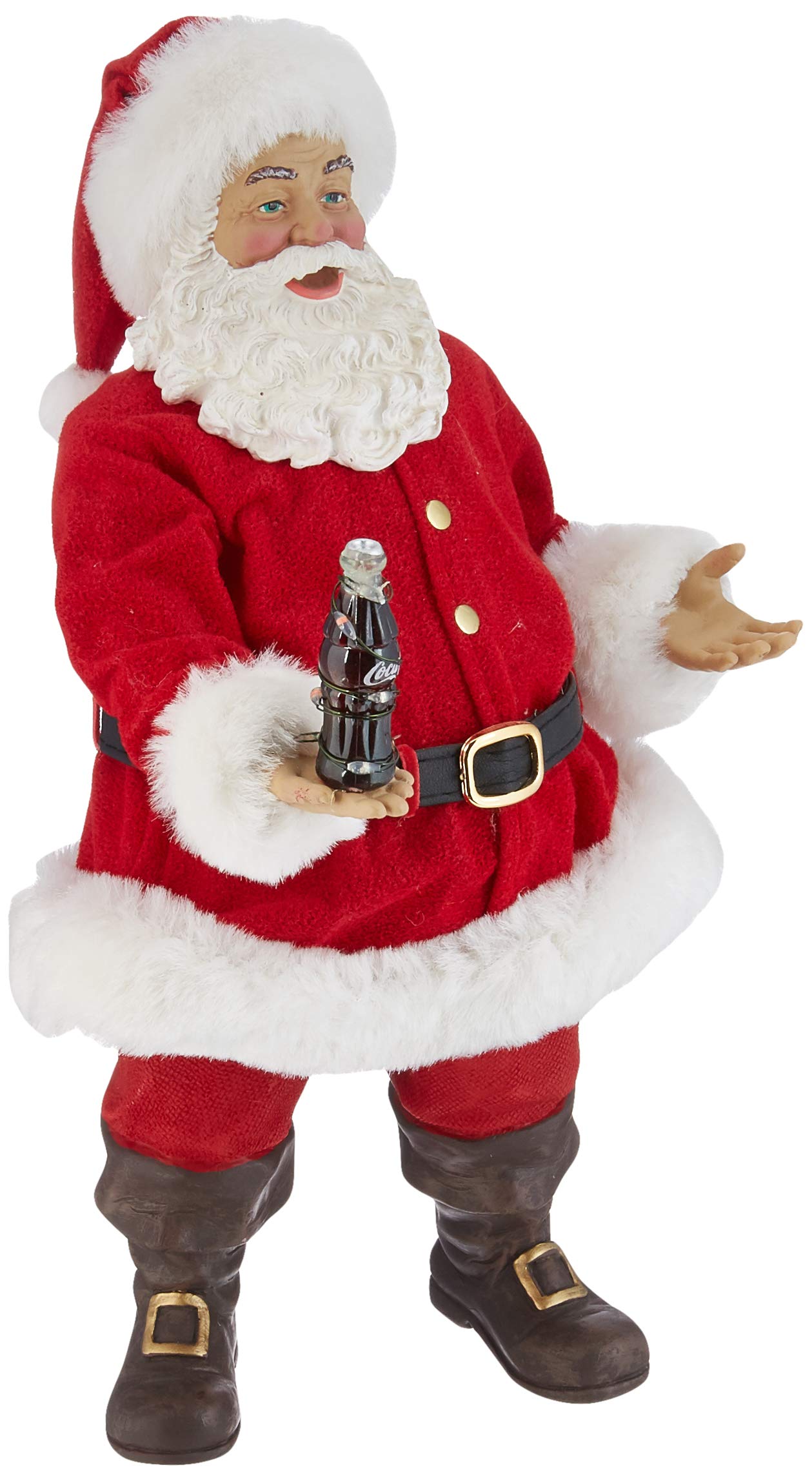 Kurt Adler 10.5-Inch Coca-Cola® Santa with LED Bottle Table Decor - Perfect for Christmas Home Decoration, Holiday Party Centerpiece & Collectible Display