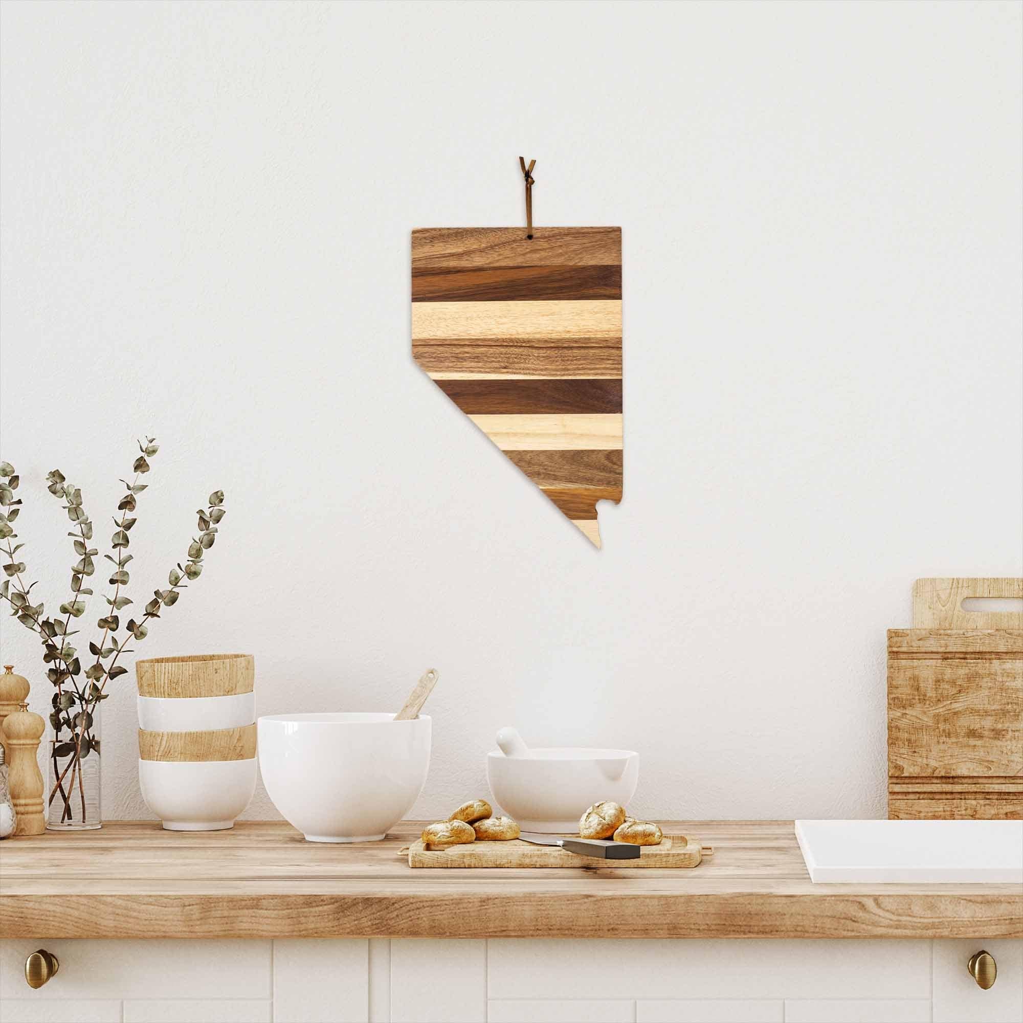 Rock & Branch® Shiplap Series Nevada Wood Cutting Board - Durable Kitchen Chopping Board for Meat, Cheese, and Vegetables - Perfect for Home Cooking, Entertaining, and Rustic Kitchen Decor