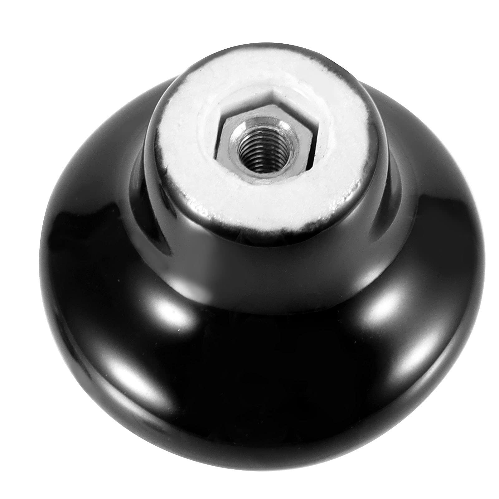 20 Pack Black Glossy Vintage Ceramic Cabinet Knobs - Premium Drawer Pull Handles with 20 Long Screws for Kitchen Cabinets, Bathroom Vanity, Dresser & Home Office Furniture (Durable & Stylish Hardware)