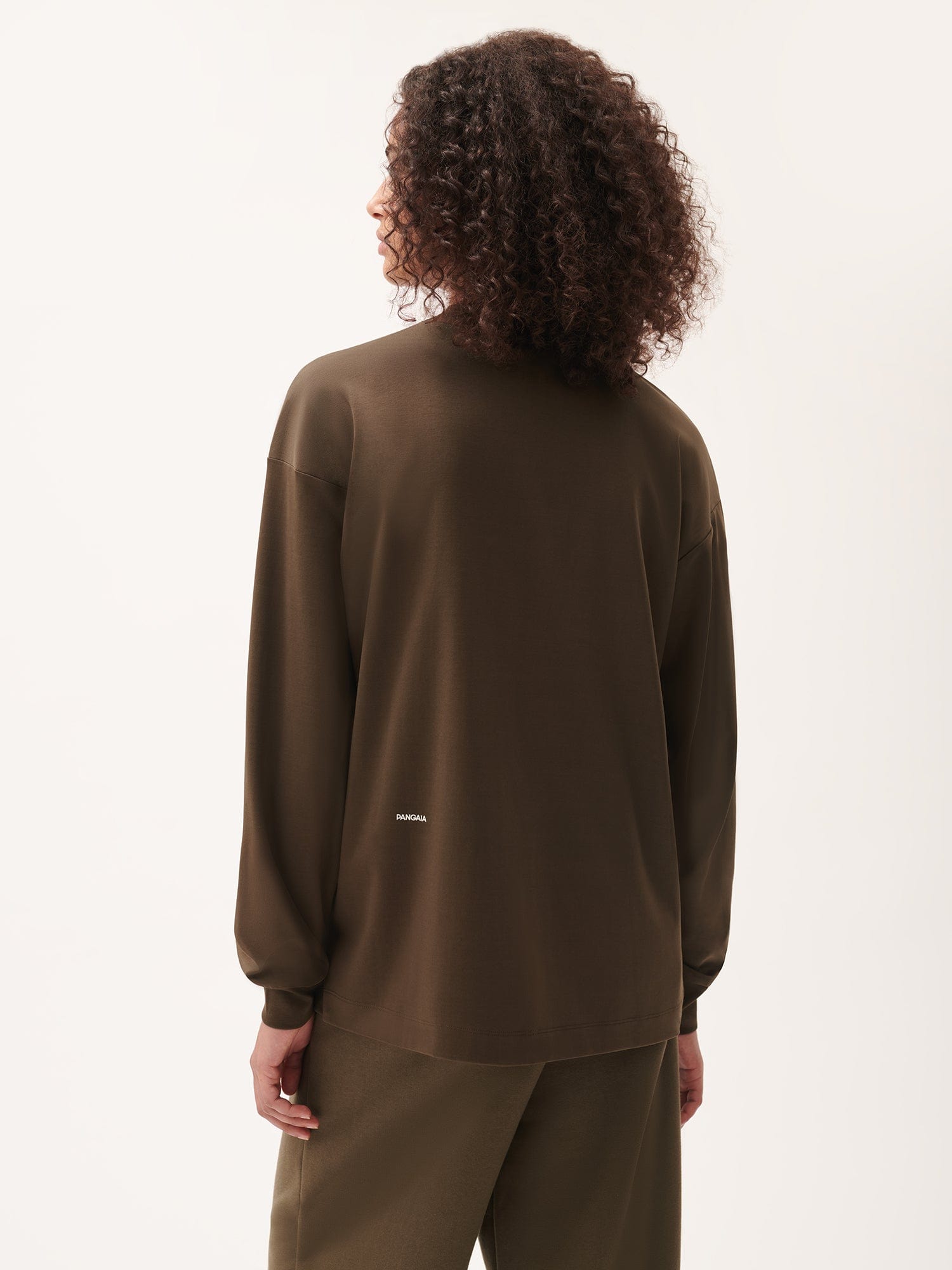 Women's DNA Print Long Sleeve T-Shirt - Cocoa Brown | Soft Cotton Casual Top for Everyday Wear, Workout & Layering