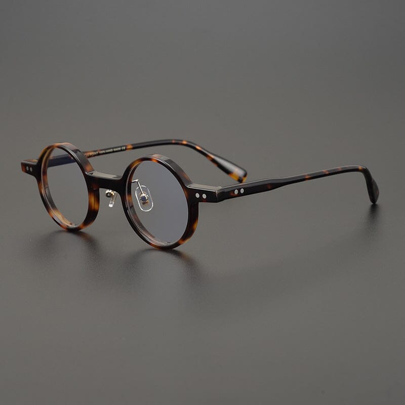 Vintage Round Acetate Eyeglass Frames - Classic Tortoise Shell Reading Glasses for Men & Women - Perfect for Reading, Fashion, and Everyday Use