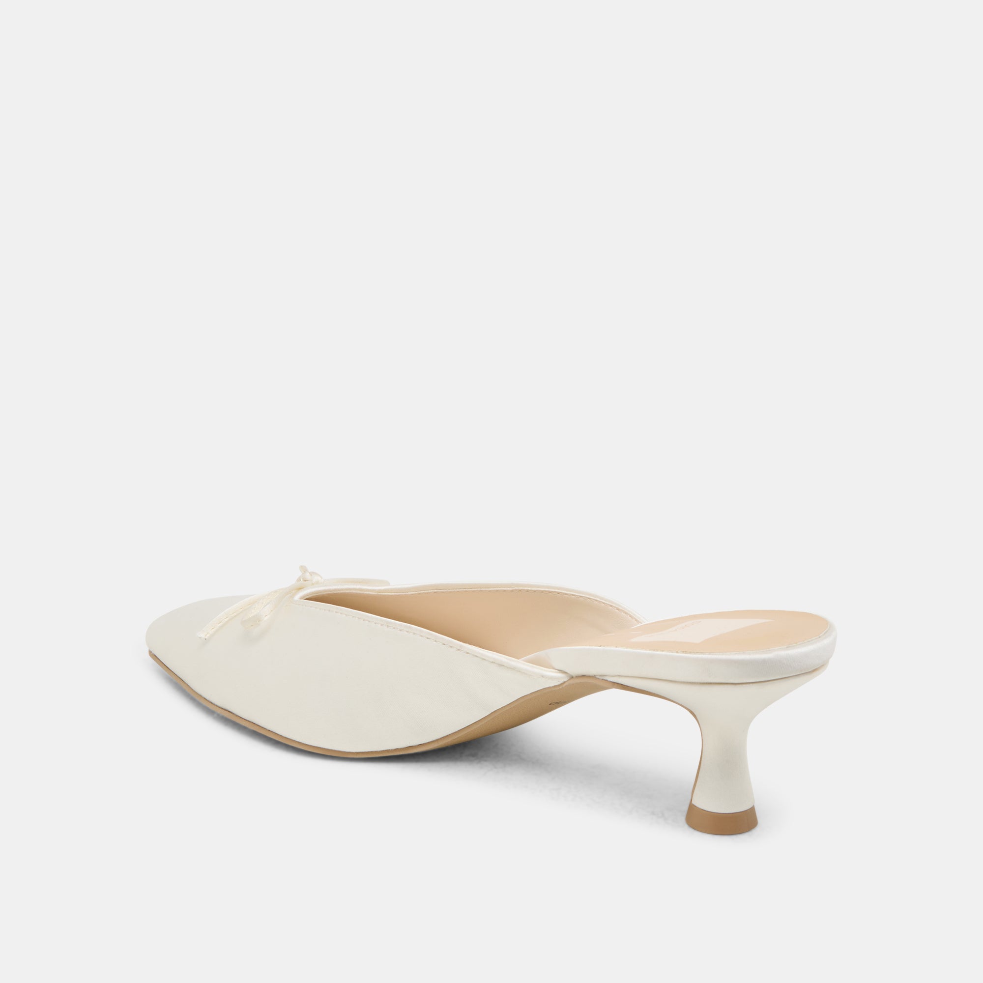 CLEO Women's Off-White Satin High Heels - Elegant Party Shoes for Weddings, Prom & Evening Events