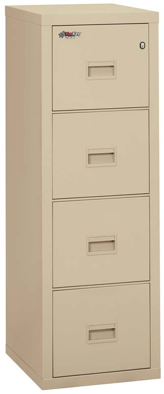 FireKing 4R1822 C Four Drawer Turtle Vertical 22 D Fireproof File Cabinet - Secure Document Storage for Office & Home Use
