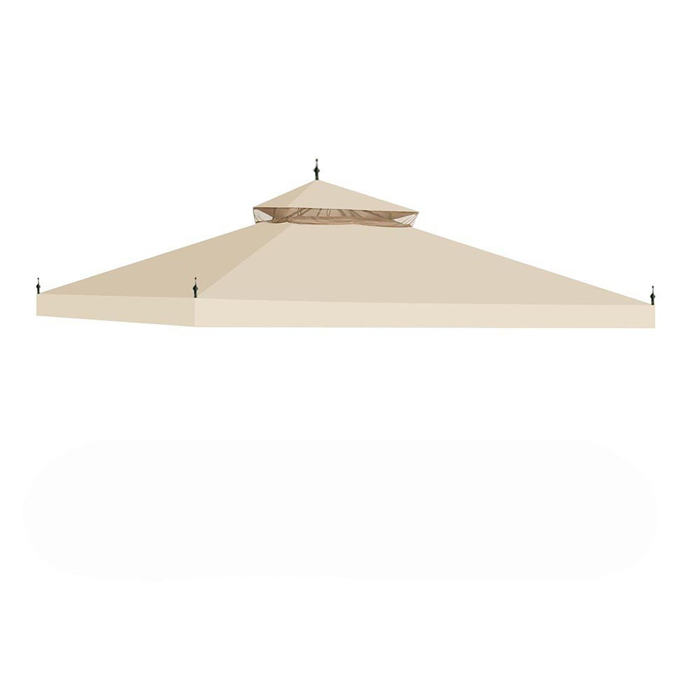 TheLAShop 10x10 ft 2-Tier Gazebo Canopy Replacement Top with Reinforced Edge - Perfect for Patio, Backyard, and Outdoor Events