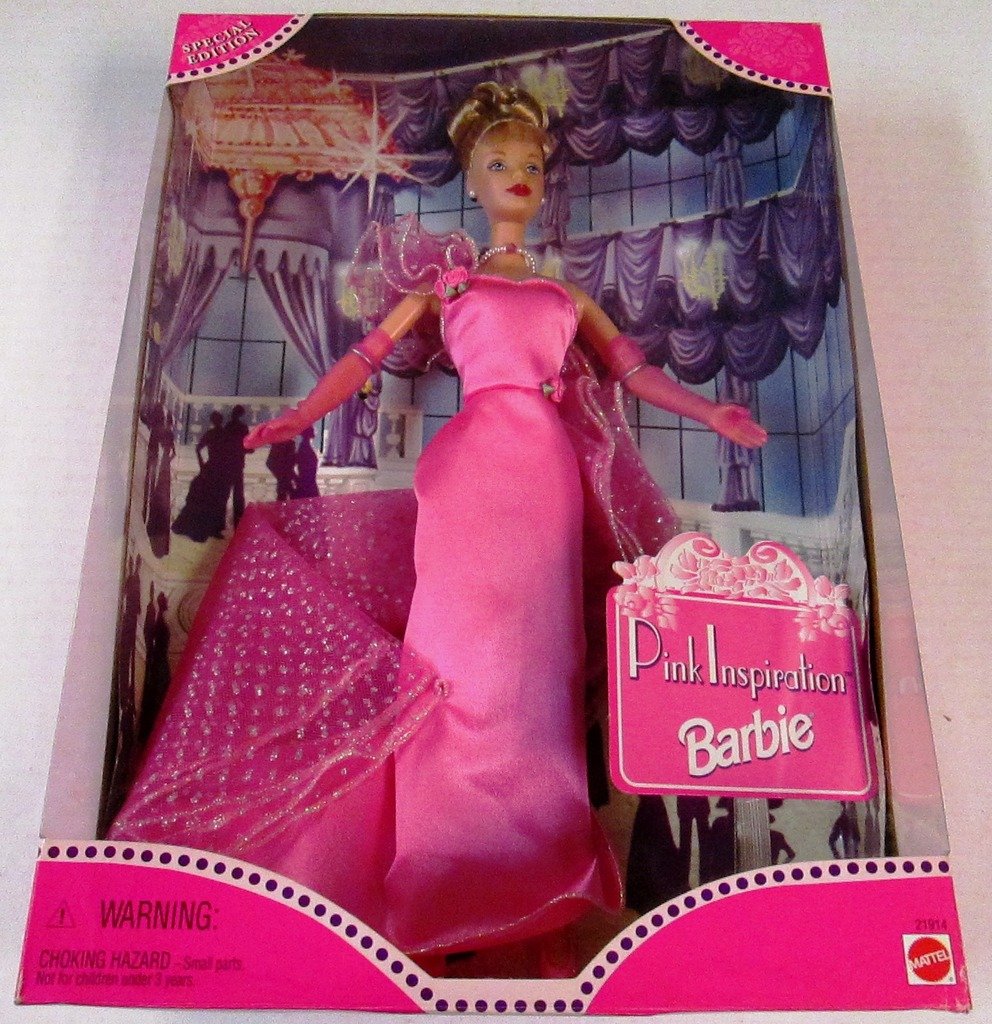 1998 Toys R Us Pink Inspiration Blonde Barbie Doll by Mattel - Collectible Vintage Toy for Display, Gift Giving & Barbie Enthusiasts
