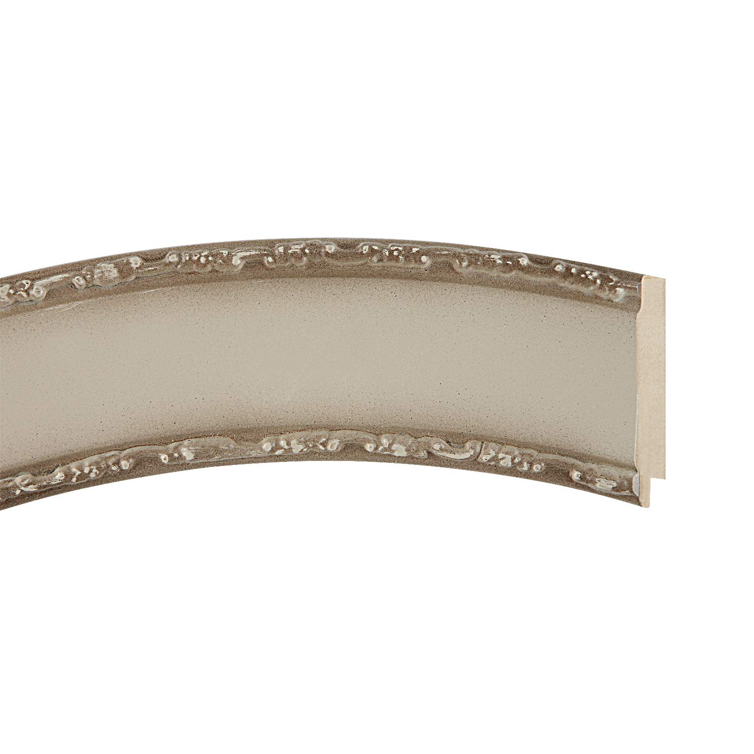 Paris Style Rectangle Beveled Wall Mirror - Taupe Frame 21x25 Inches - Elegant Home Decor for Living Room, Bedroom & Entryway
