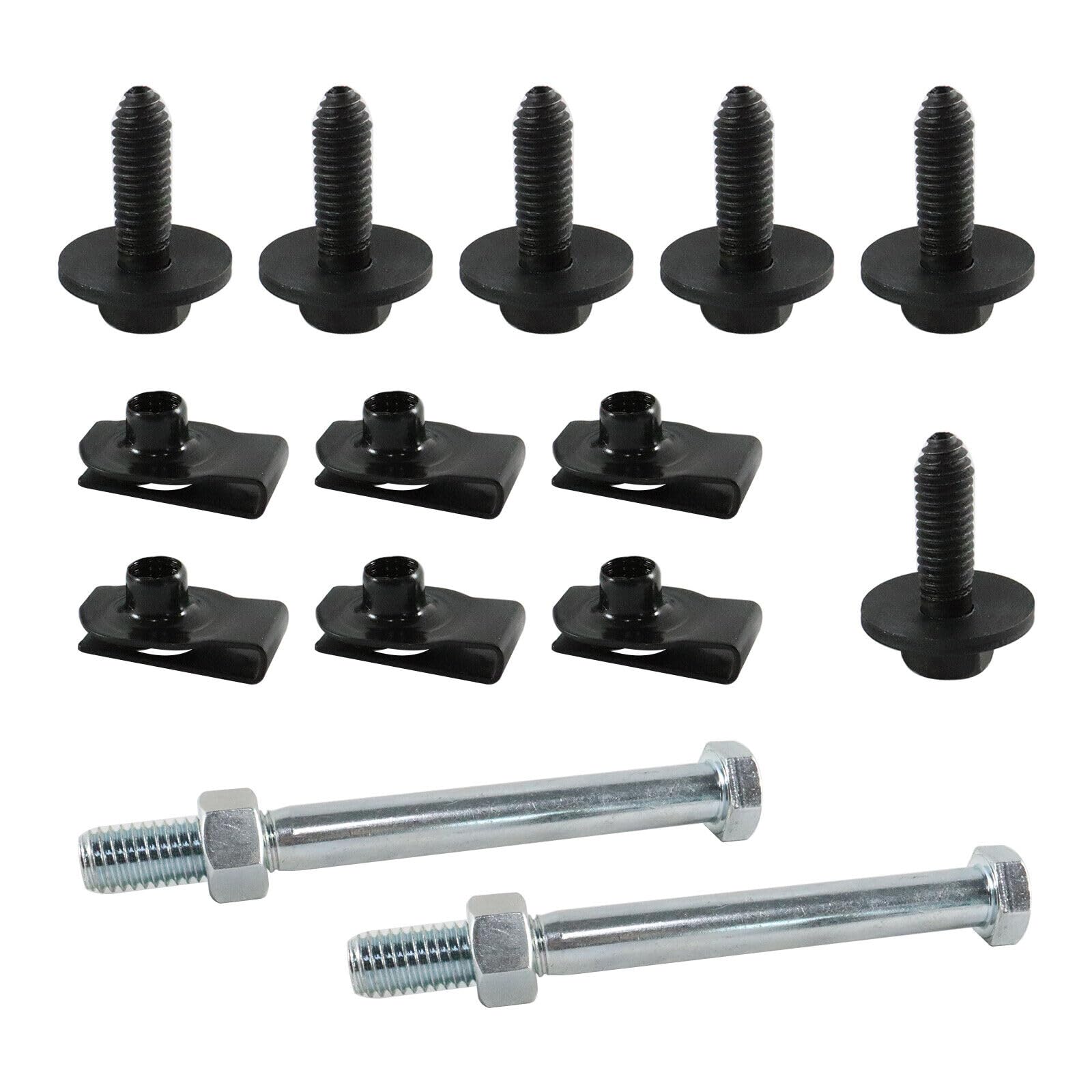16PCS Front Leaf Spring Bracket Mounting Eye Bolts J-Clips for 1967-1981 Camaro, Firebird, Ventura, Oldsmobile, Omega, Buick Apollo | Heavy-Duty Suspension Upgrade for Classic Car Restoration