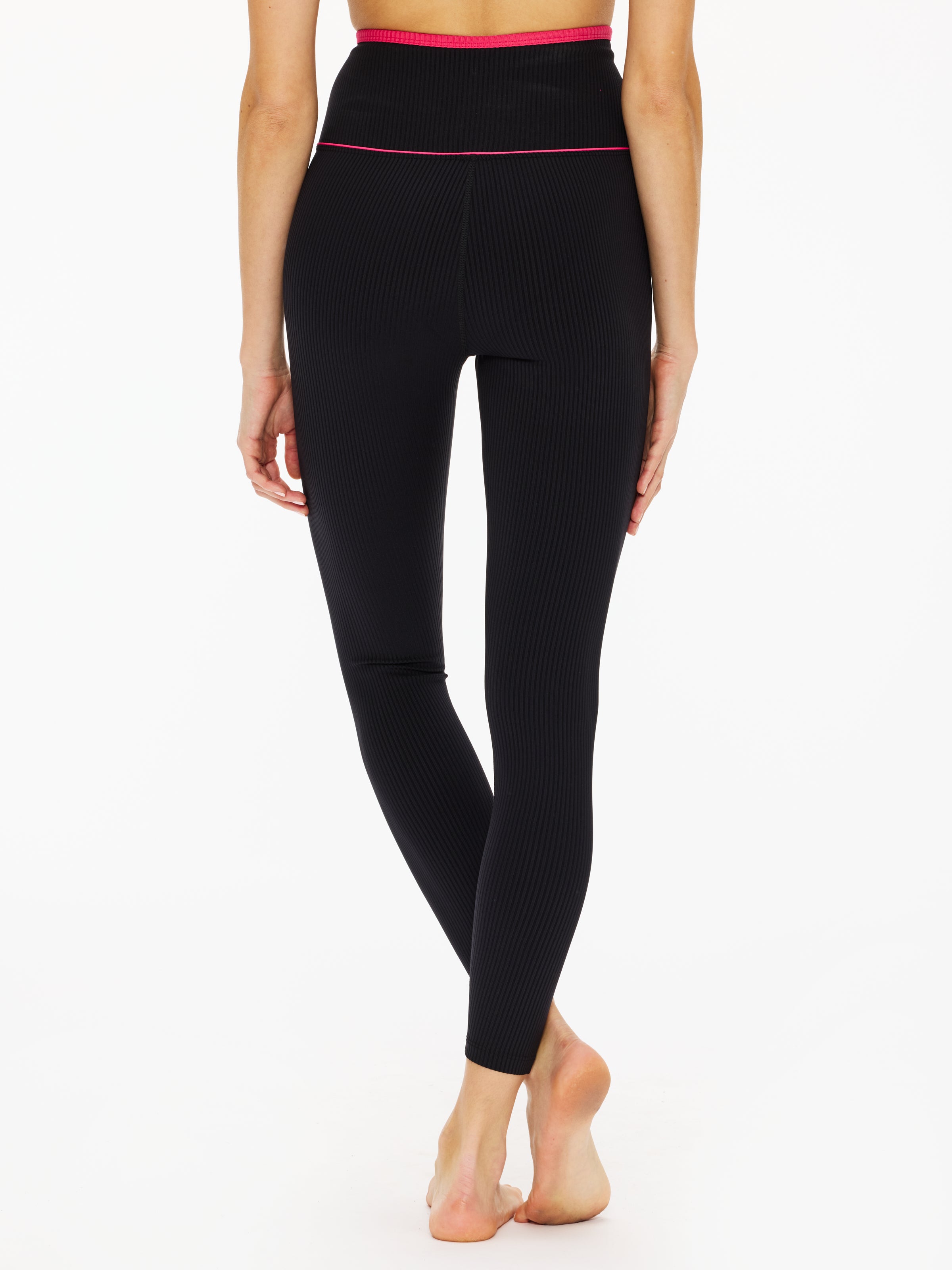 Year Of Ours Ribbed Two-Tone High Waist Leggings - Veronica Style for Yoga, Workouts & Everyday Comfort