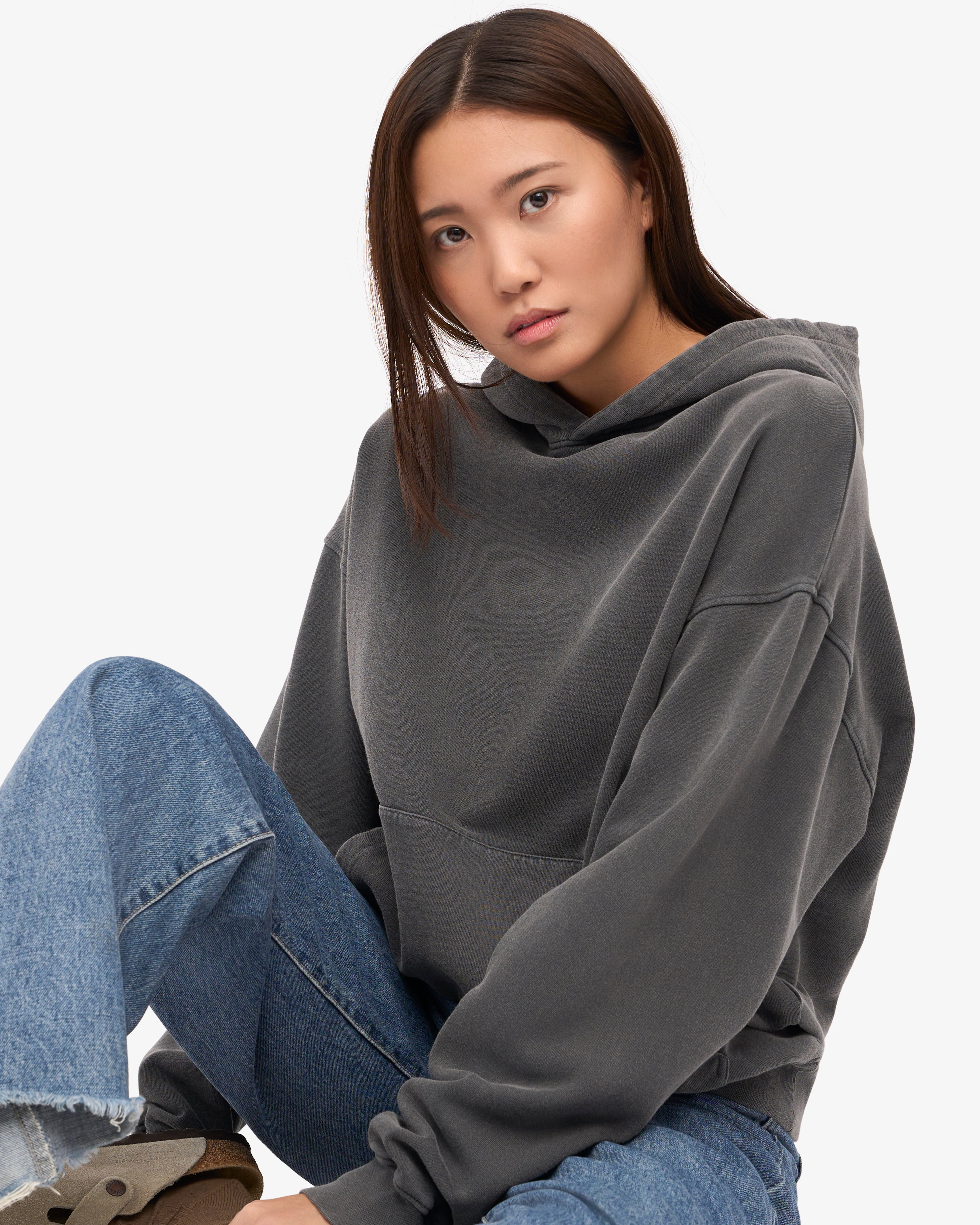 Organic Oversized Hoodie - Faded Black | Cozy & Stylish Unisex Pullover for Men & Women | Perfect for Casual Wear, Loungewear & Street Fashion