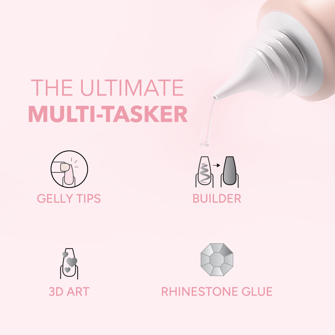 4 in 1 Gel Nail Glue Kit - Strong & Long Lasting Nail Adhesive for Acrylic, Press On, Tips & Extensions - Perfect for DIY Manicures & Salon Use