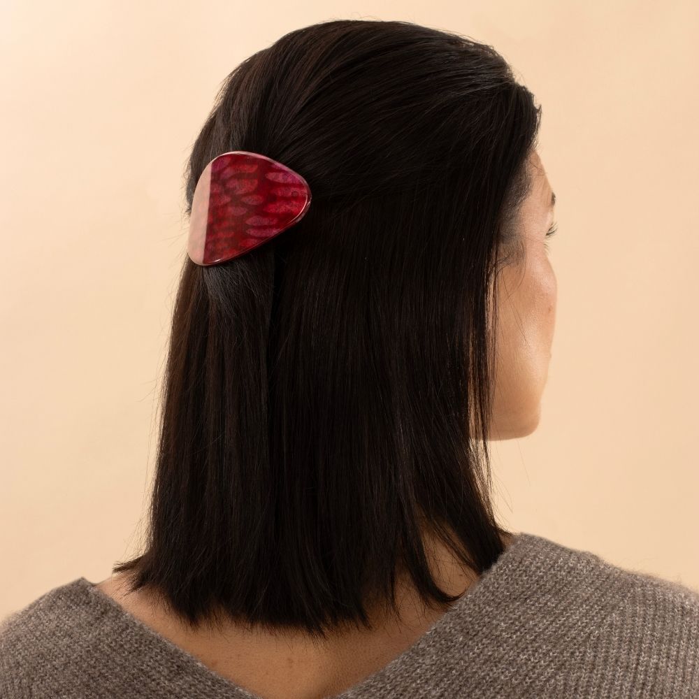 Elegant Baroque Oval Hair Clip with Non-Slip Rubber Grip - Perfect for Weddings, Prom, and Everyday Hairstyles
