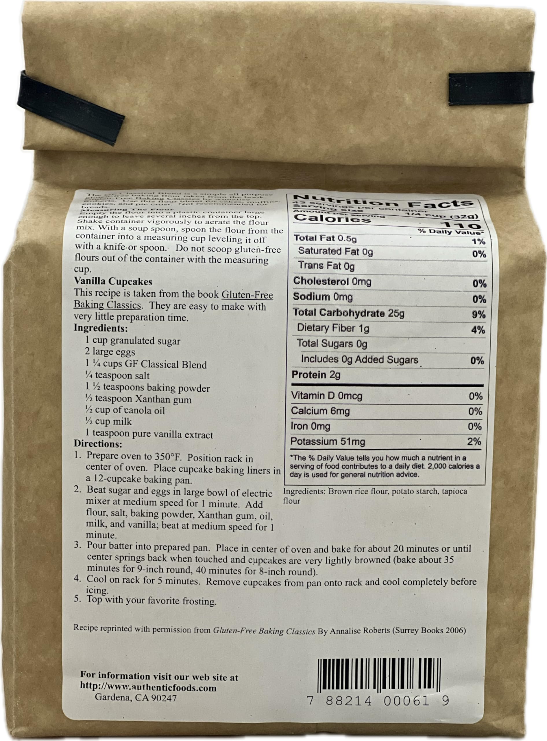 Authentic Gluten-Free Classical Blend Flour - 3 lb Bag | Perfect for Baking Bread, Cakes & Pastries | All-Natural & Wheat-Free