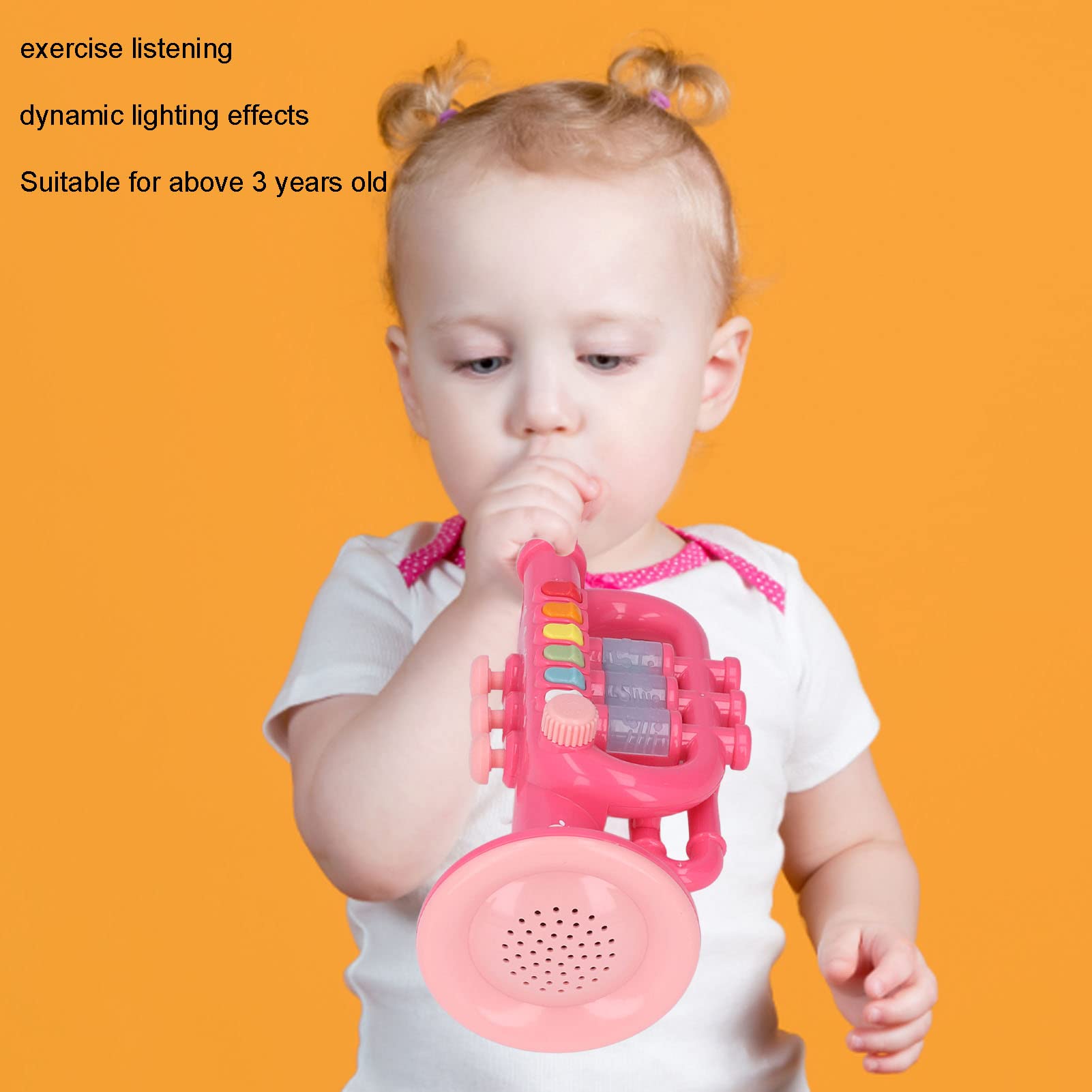 Kids Musical Instrument Toy Set - Play Trumpet & Saxophone with Dynamic Lighting Effects | Safety Tested, Includes Lanyard for Ages 3+ | Perfect for Birthday Gifts, Preschool Learning & Music Exploration