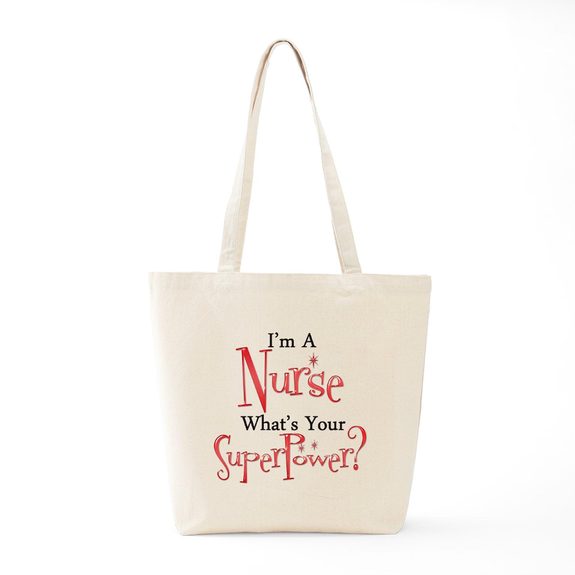 Super Nurse Tote Bag - Natural Canvas Reusable Shopping Bag for Nurses & Medical Professionals - Perfect for Work, Groceries & Everyday Use