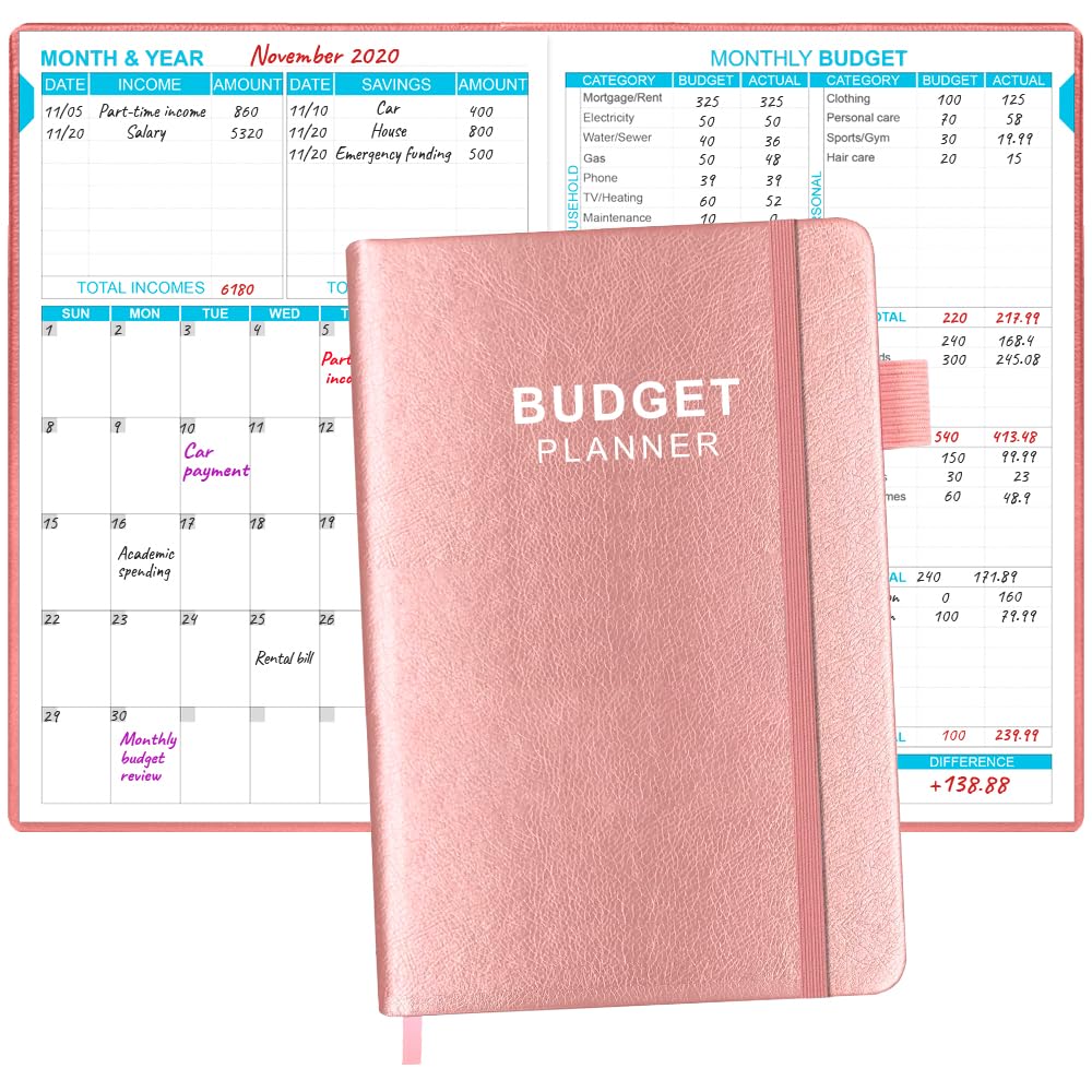 2024-2025 Budget Planner & Expense Tracker Notebook - Undated 12-Month Financial Organizer, 5.8