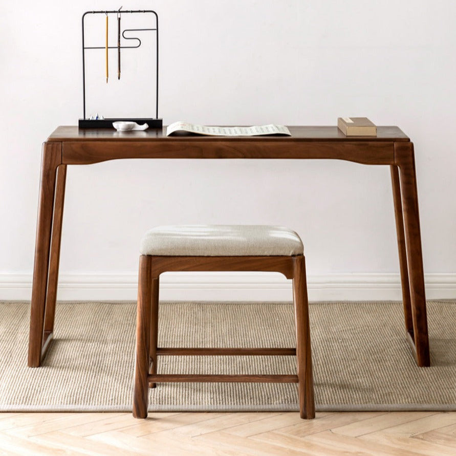 Premium Black Walnut & Oak Solid Wood Desk - Handcrafted Office Desk for Home & Workspace - Durable Writing Table for Study, Work & Remote Office