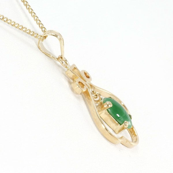 14K Yellow Gold Jade Pendant Necklace for Women - Elegant Green Jade Jewelry Gift for Birthday, Anniversary & Special Occasions