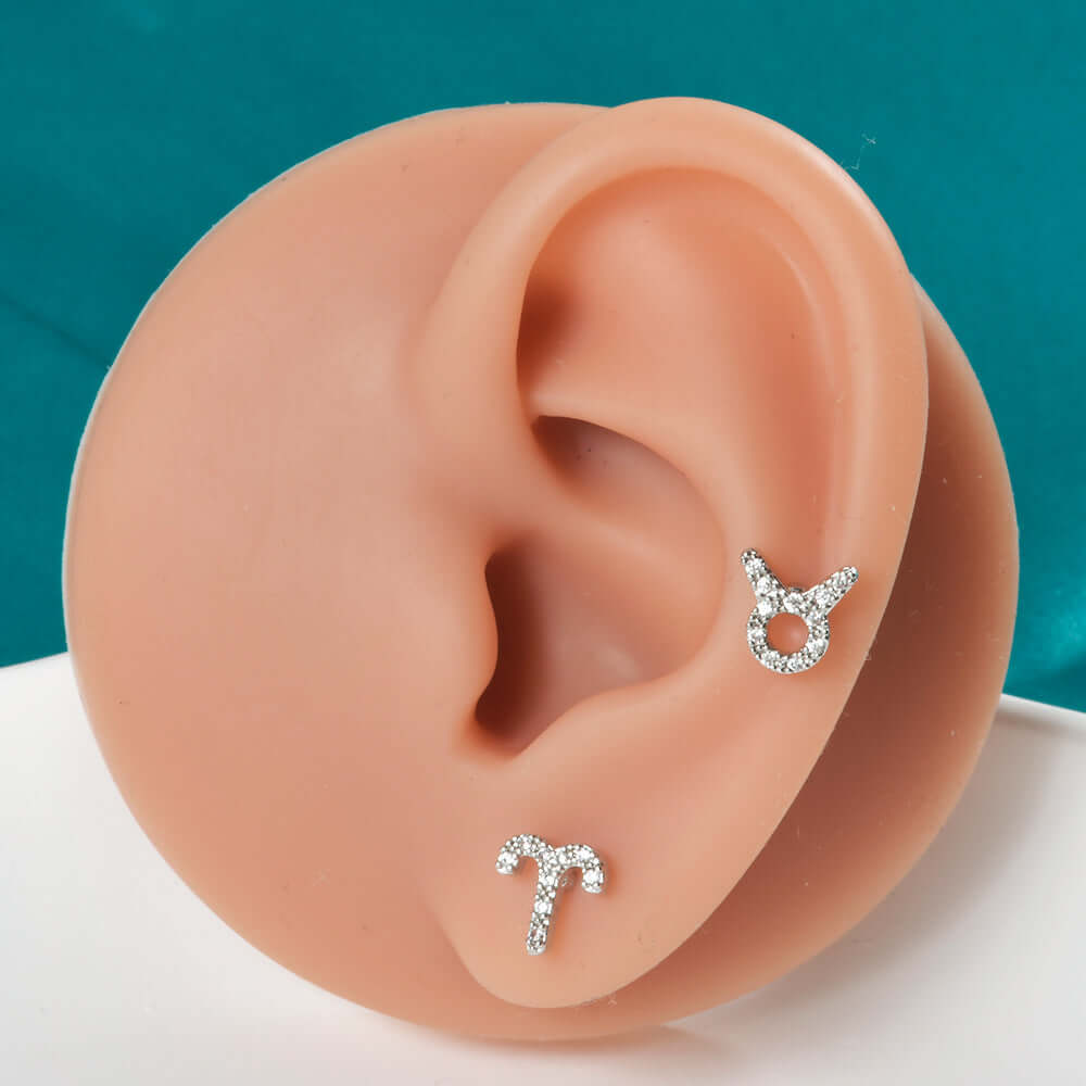 20G Constellation Barbell Cartilage Earring - Zodiac Sign Conch Stud Piercing Jewelry | DL061 | Perfect for Cartilage, Helix & Conch Piercings