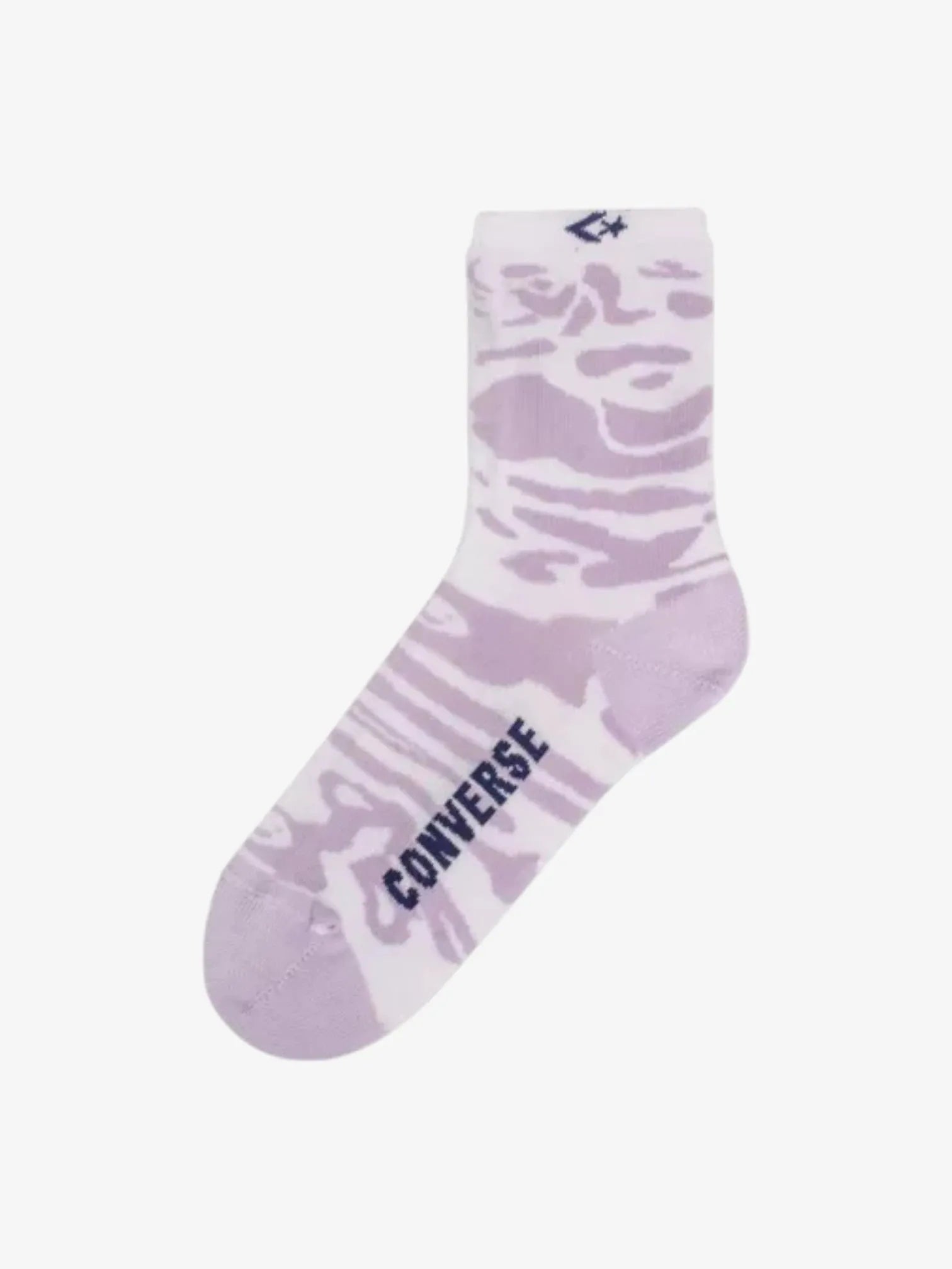 Converse Plant Love White Lilac Socks - Comfortable & Stylish Unisex Crew Socks for Casual Wear, Sports & Everyday Outfits