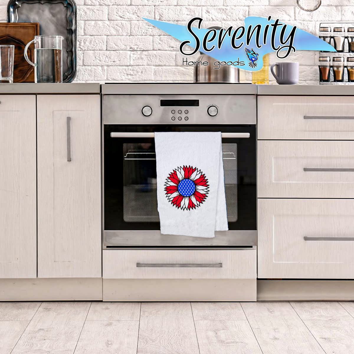 Patriotic Hand Towels - American Flag Themed Red White and Blue Kitchen & Bath Towels for Memorial Day, 4th of July, Summer & Fall Home Decor | Perfect for Holiday Parties, BBQ Gatherings & USA Themed Decorations
