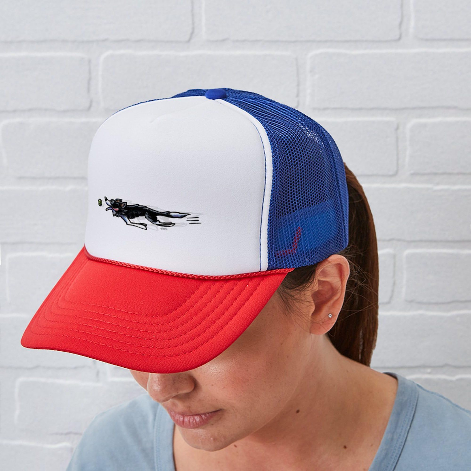 Border Collie Action Adjustable Snapback Trucker Hat - Stylish & Comfortable Dog Lover Cap for Outdoor Adventures & Casual Wear